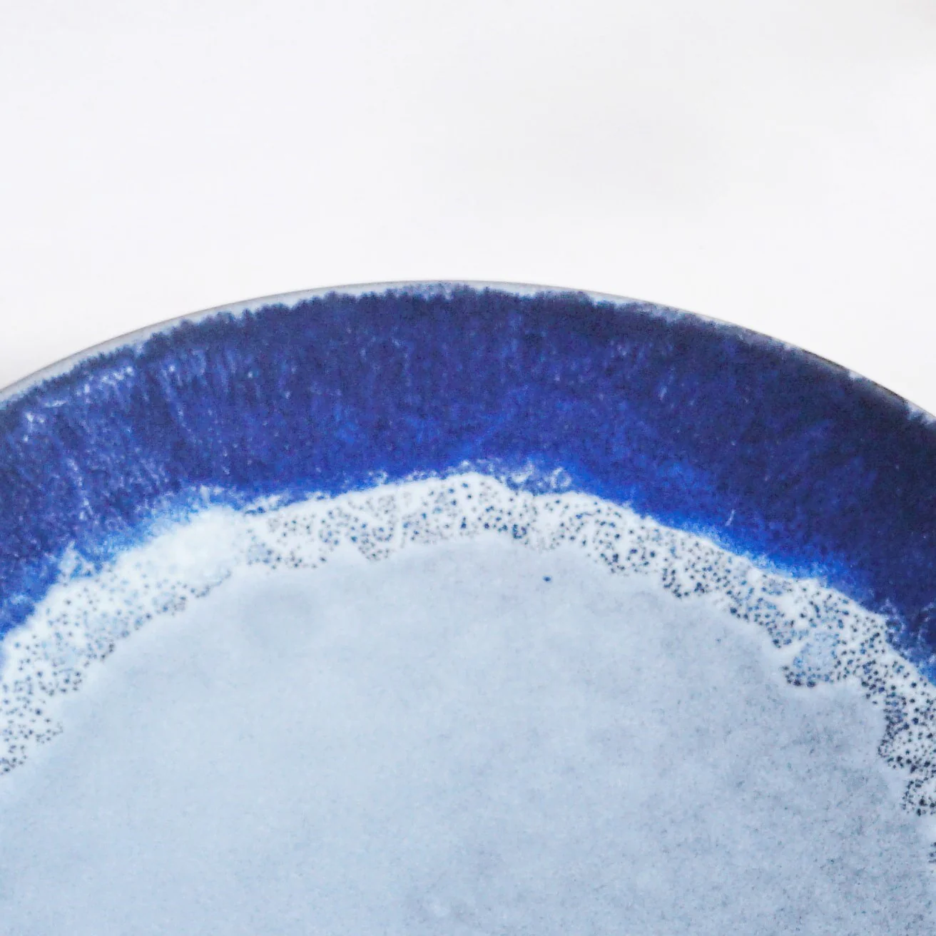 Abstract Ombre Blue Ceramic Dessert Plate Set Of 4 15cm - Image 6