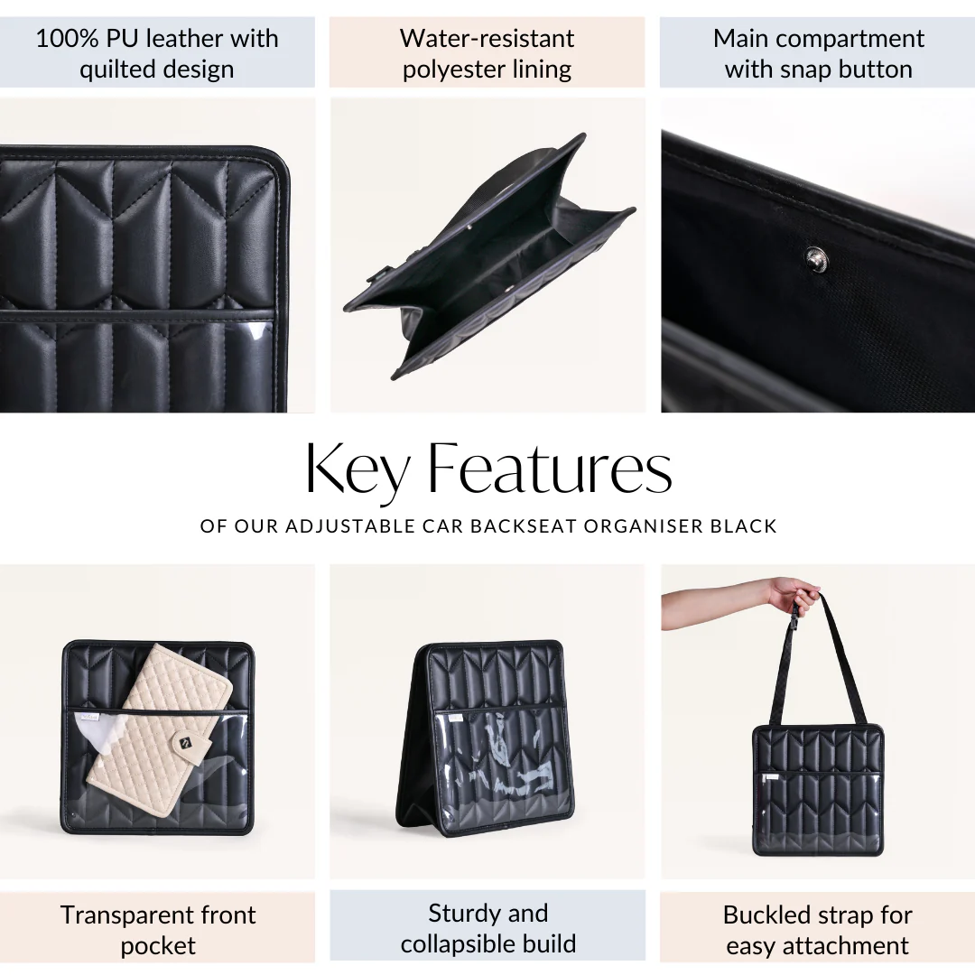 Adjustable Car Backseat Organiser With Buckle Strap - Image 5