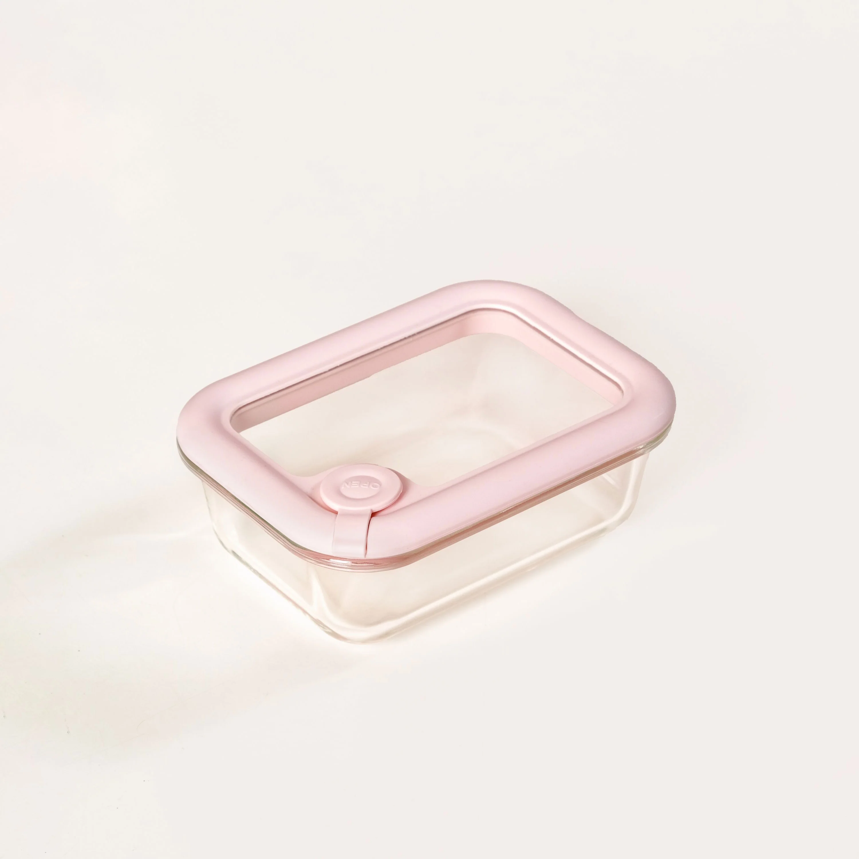 Air Vent Tempered Glass Lid Food Storage Container Set Of 4 Pink Ombre 370ml 640ml 1040ml 1520ml - Image 6