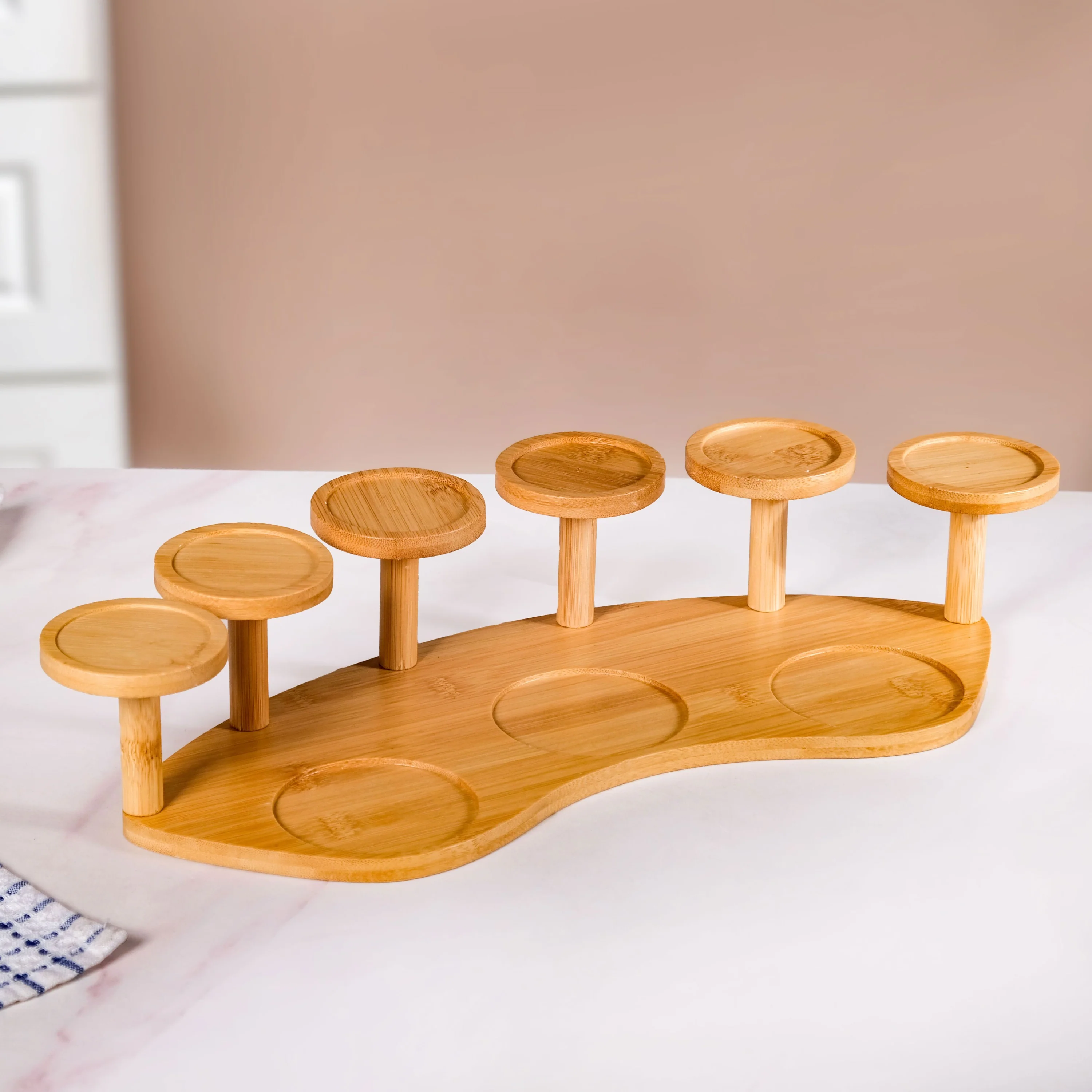 Airtight Ceramic Jar Set Of 9 With Stand - Image 5