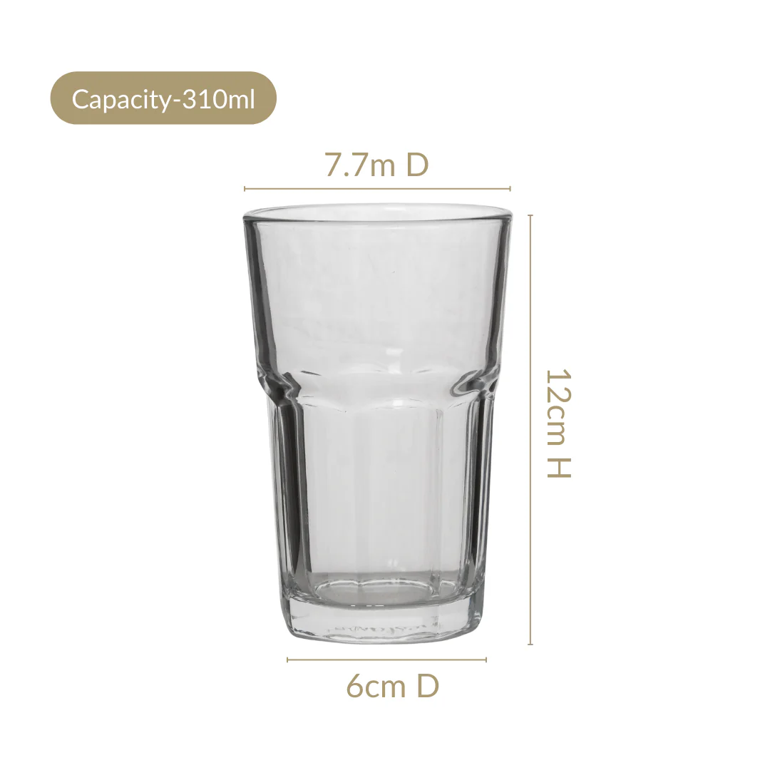 All Purpose Glass Tumblers Set Of 6 310ml - Image 4