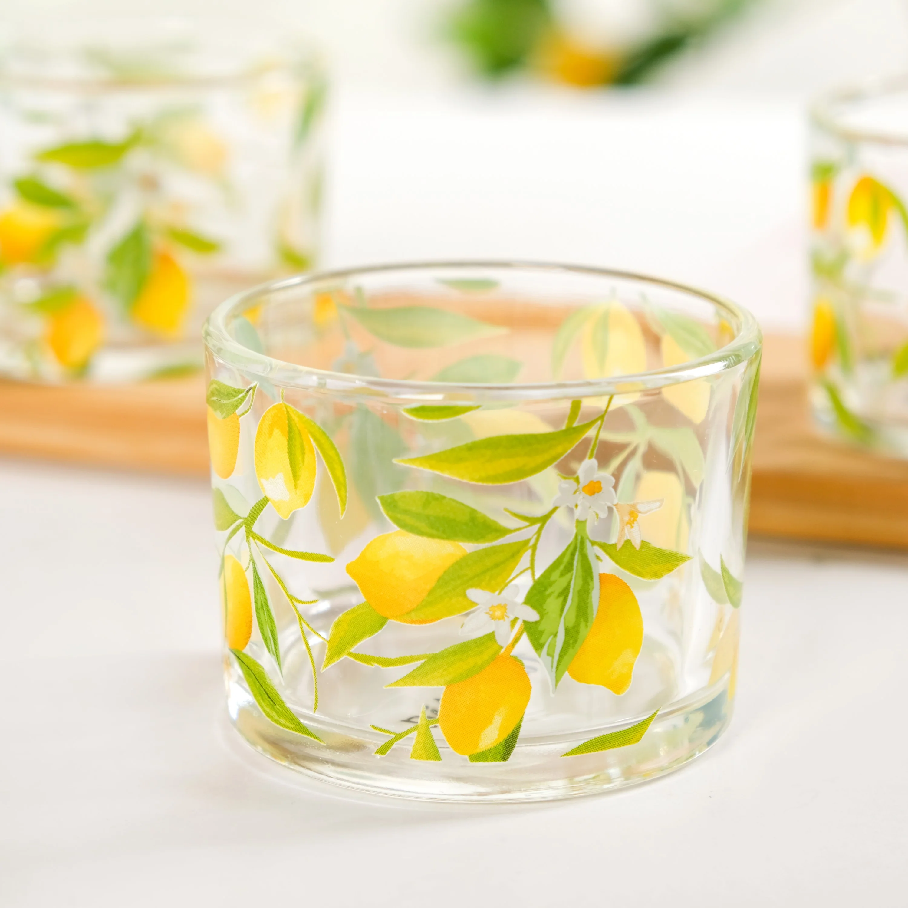 Amalfi Lemon Platter With Cup And Tray Set Of 5 - Image 6