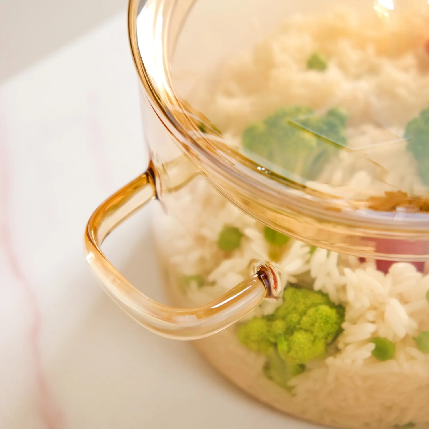 Amber Borosilicate Glass Cooking Pot 2250ml - Image 9