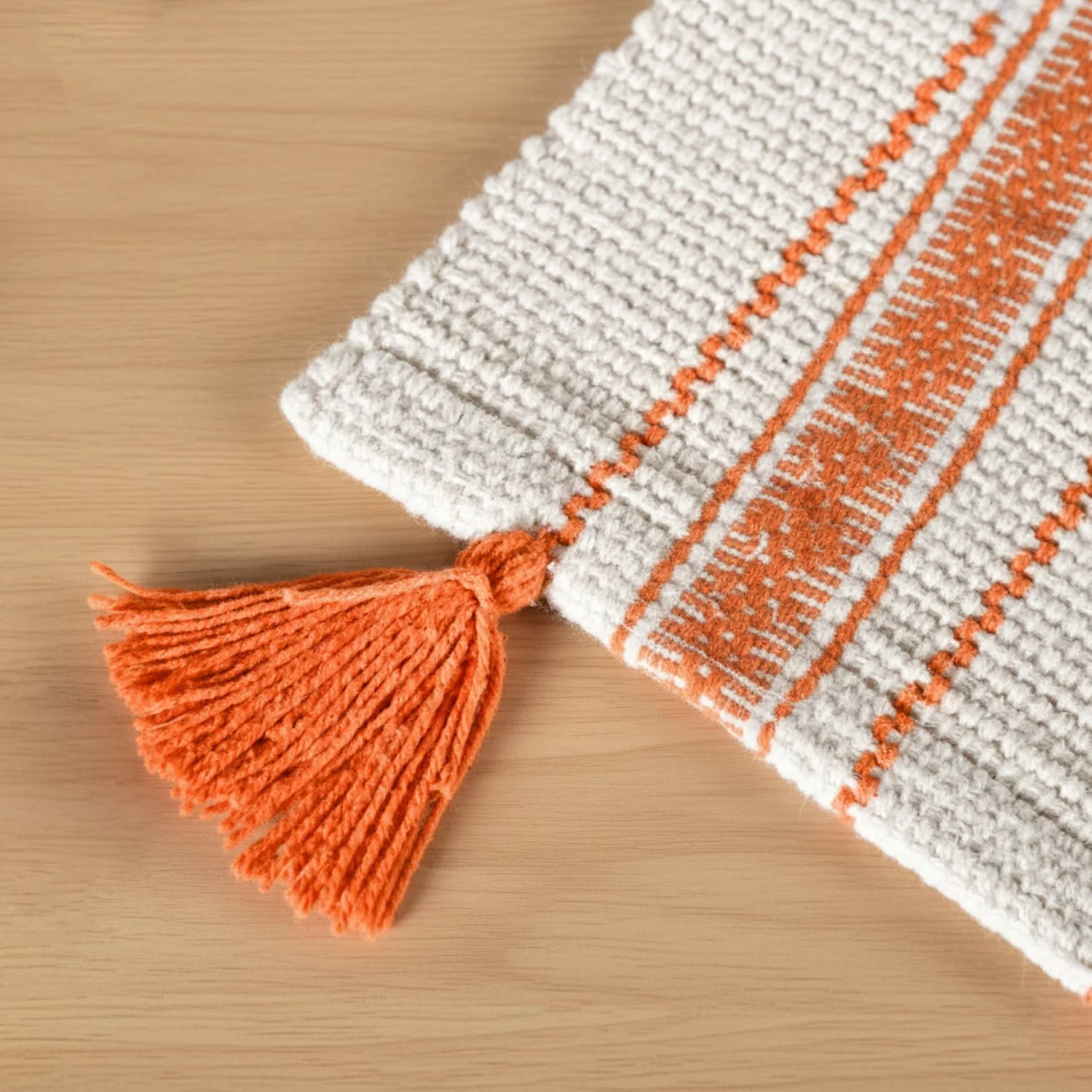 Amber Weave Cotton Runner With Tassels 180x33cm - Image 5