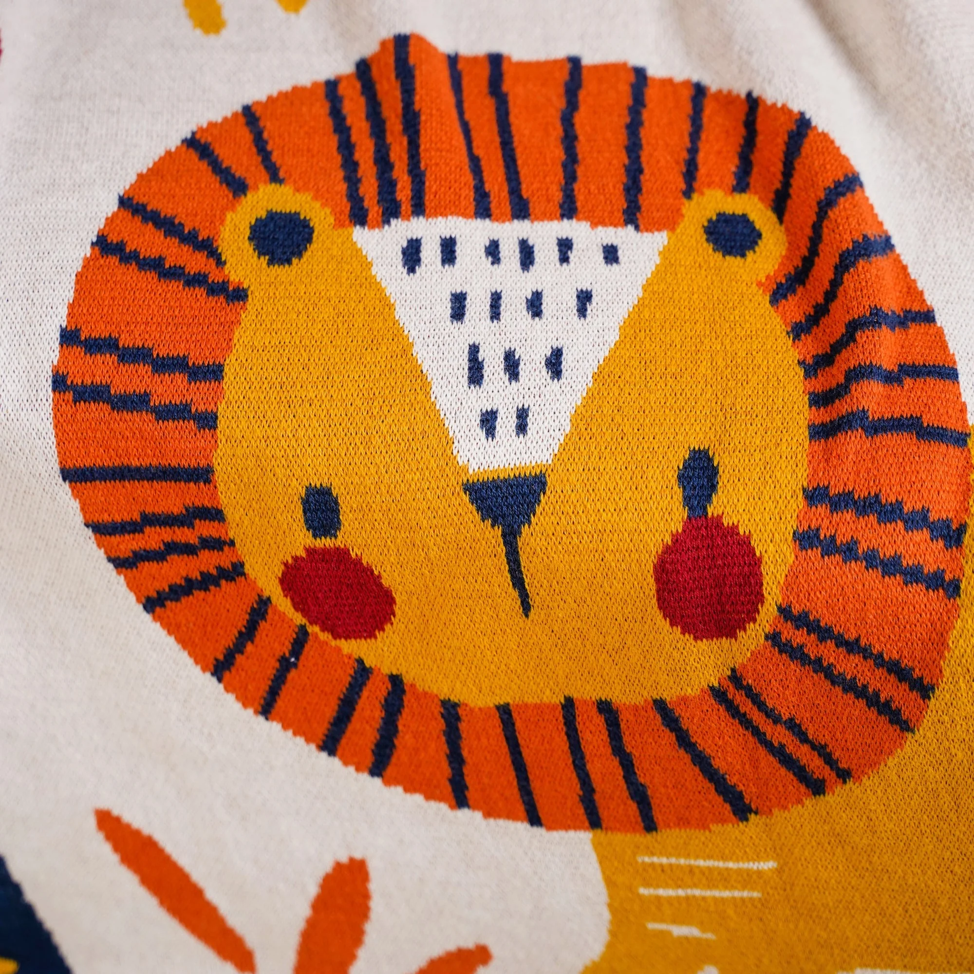 Animal Kingdom Knitted Cotton Throw For Kids 164x130cm - Image 3