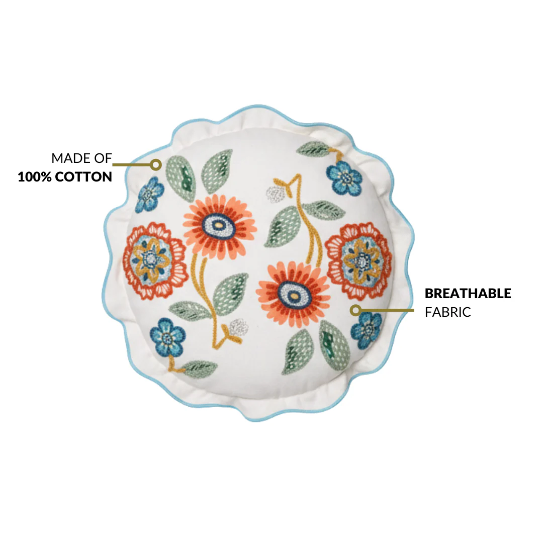 Bloom Era Artisanal Highlight Cotton Cushion Cover 46cm - Image 4
