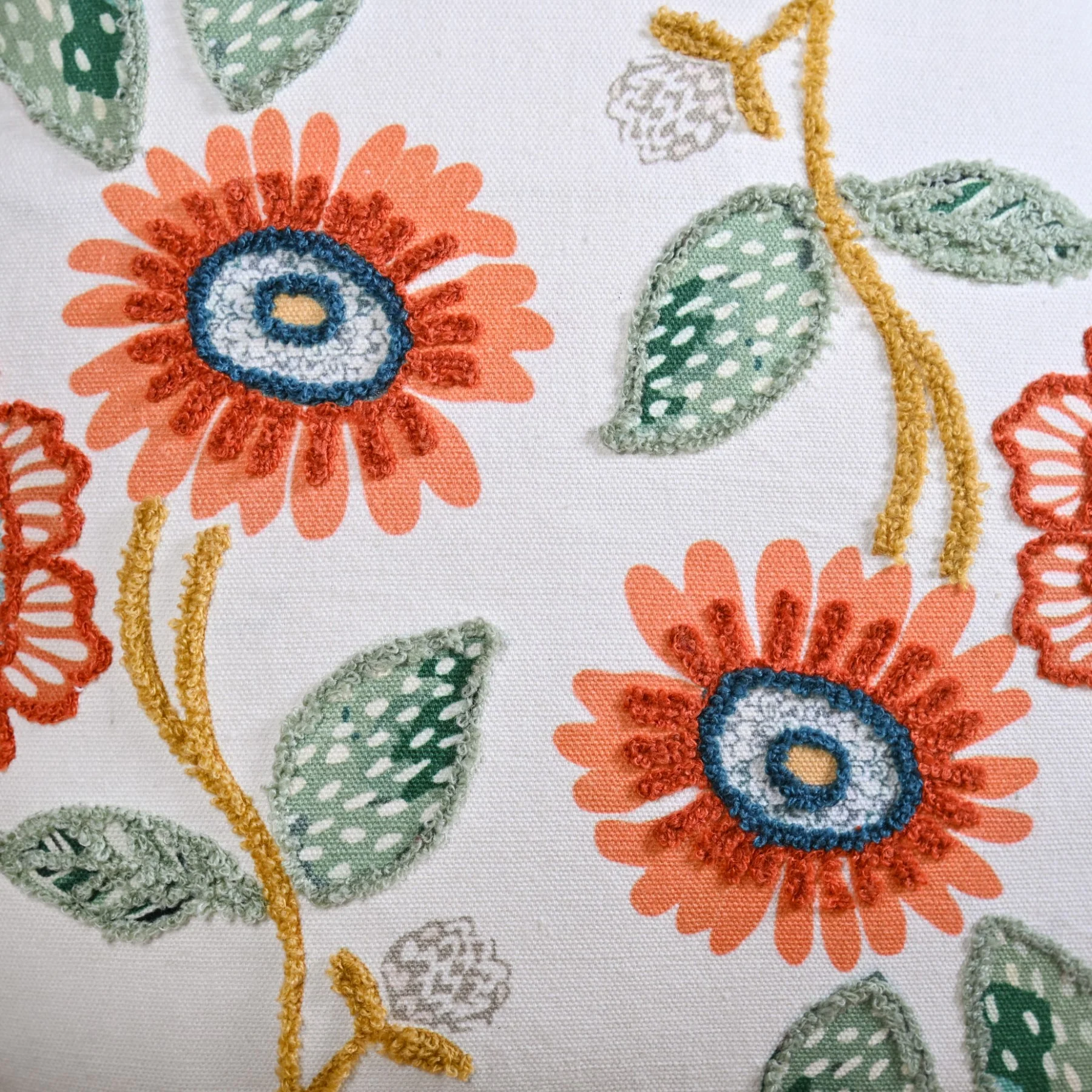 Bloom Era Artisanal Highlight Cotton Cushion Cover 46cm - Image 6