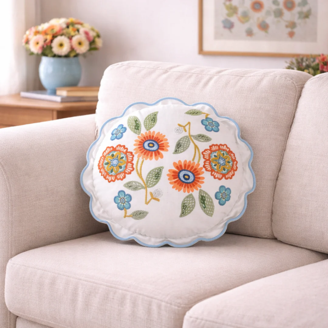 Bloom Era Artisanal Highlight Cotton Cushion Cover 46cm - Image 7