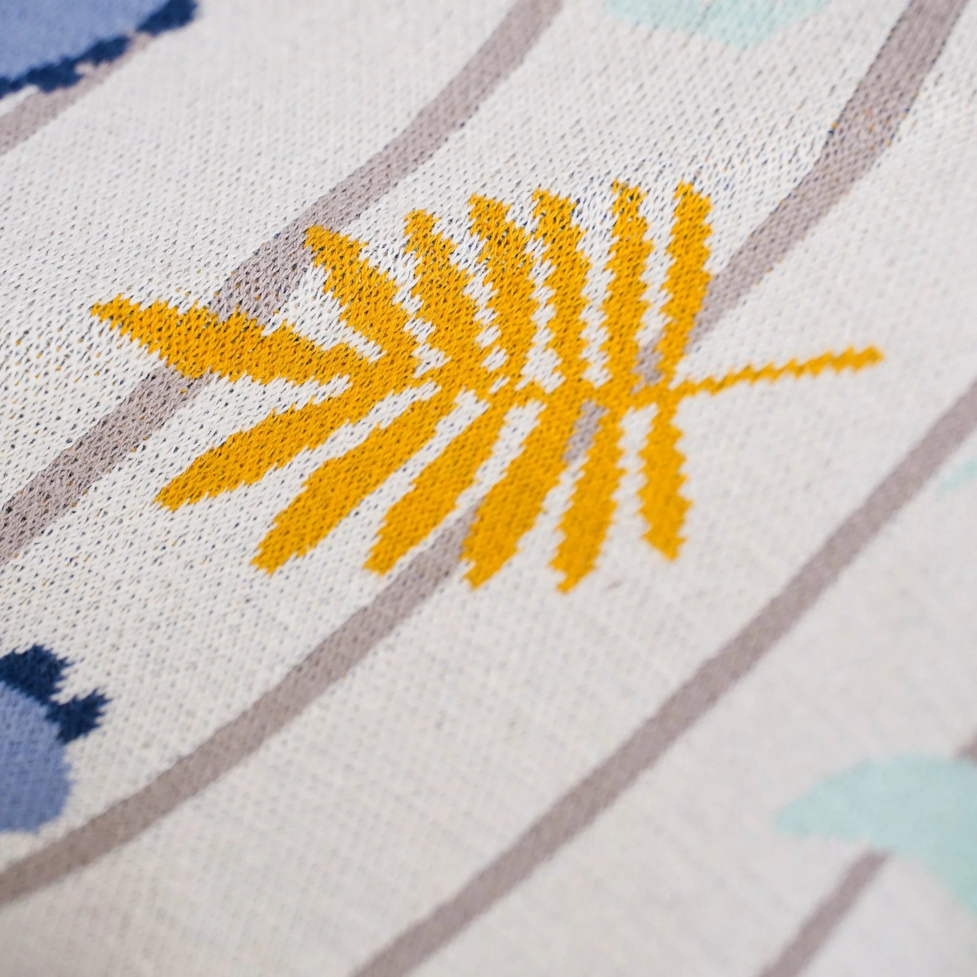 Baby Dino Knitted Kids Cotton Throw 154x135cm - Image 6