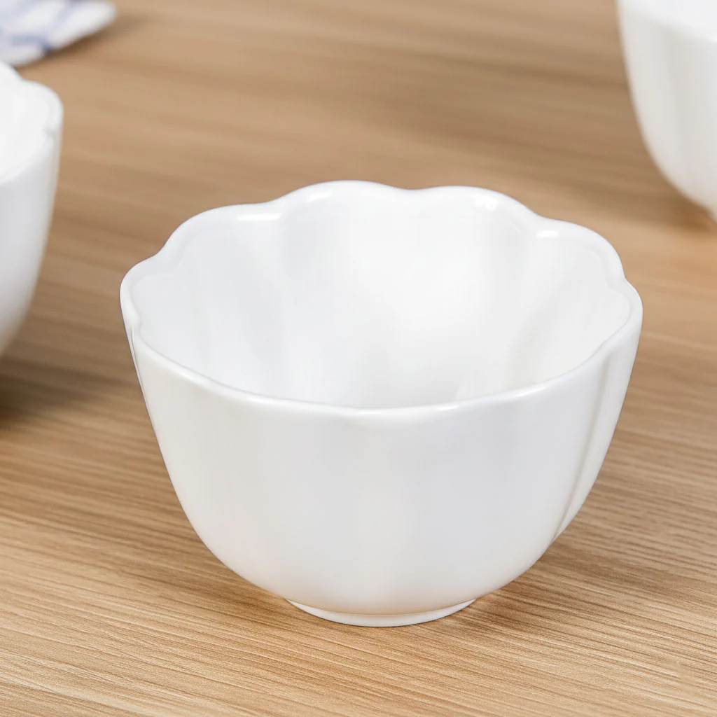 Bamboo Platter With Ceramic Bowls Set Of 5 - Image 5