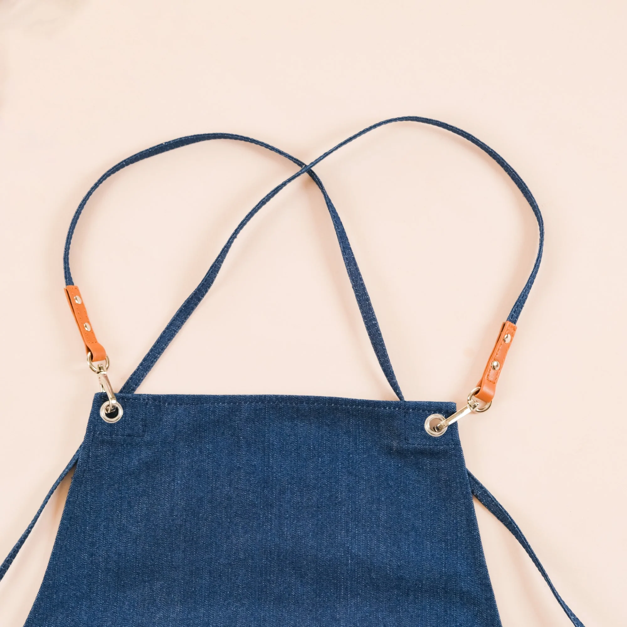 Denim Apron for Men Tan Brown - Image 5