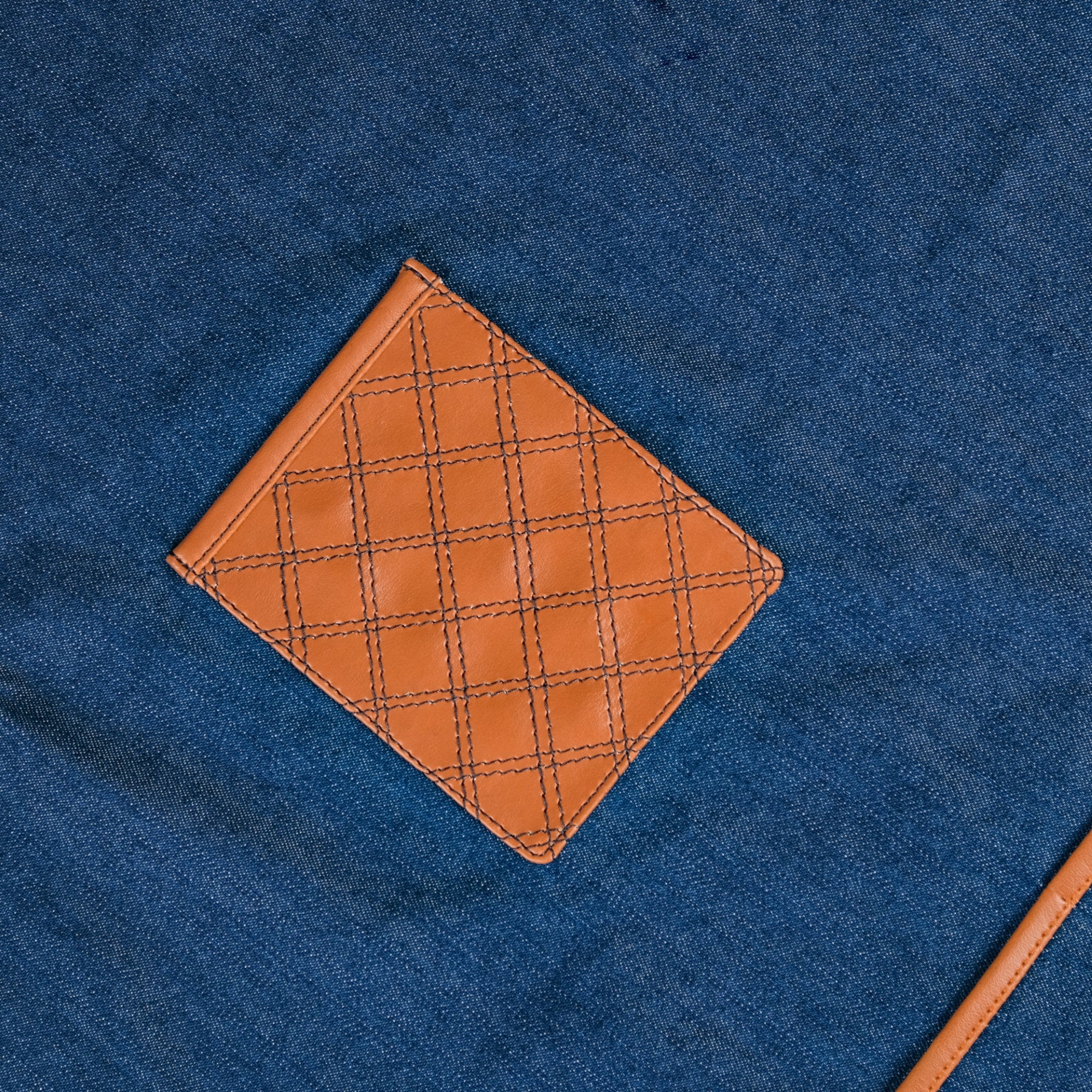 Denim Apron for Men Tan Brown - Image 8