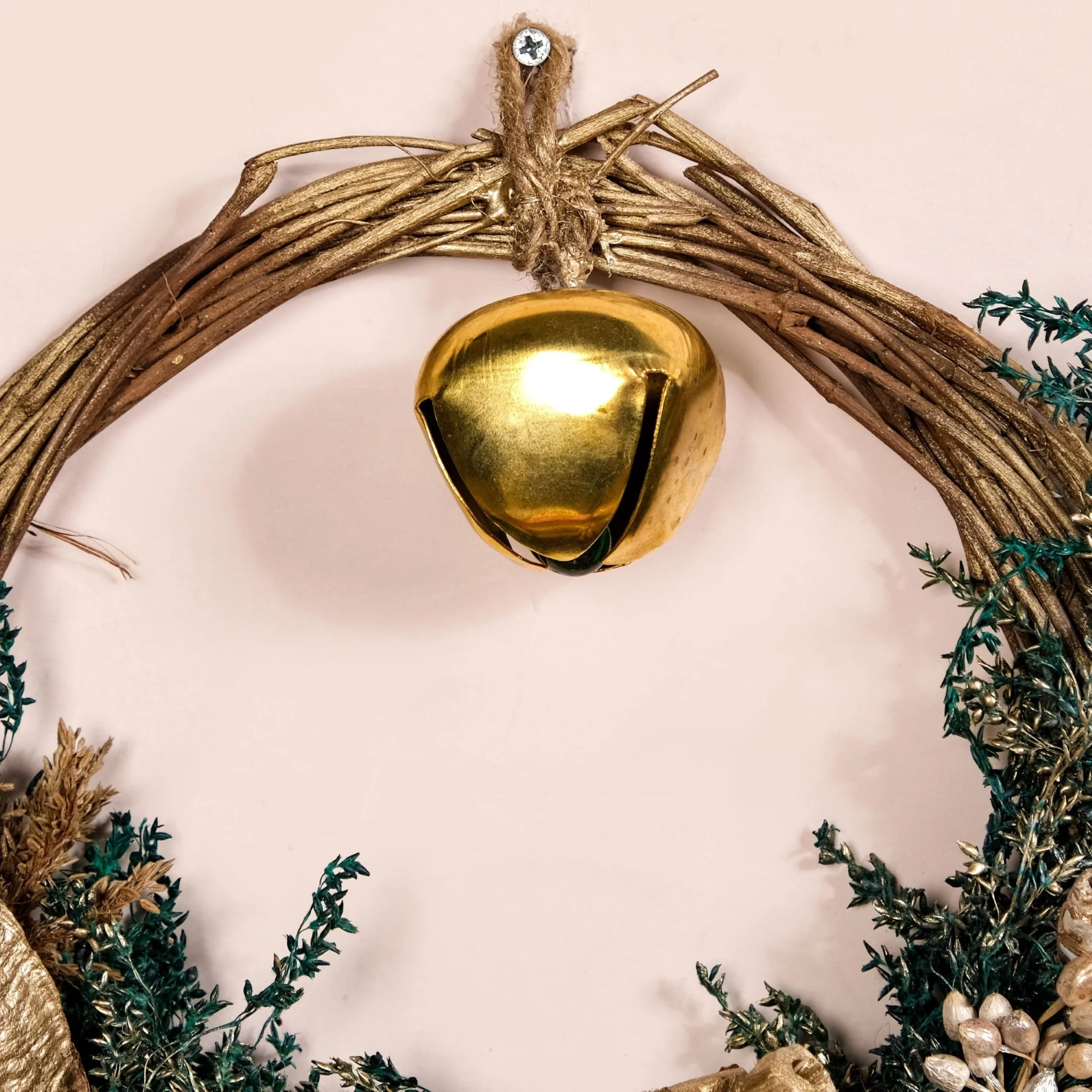 Bell Wreath With Natural Dried Flowers - Image 3