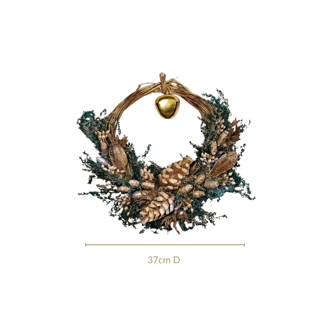 Bell Wreath With Natural Dried Flowers - Image 4