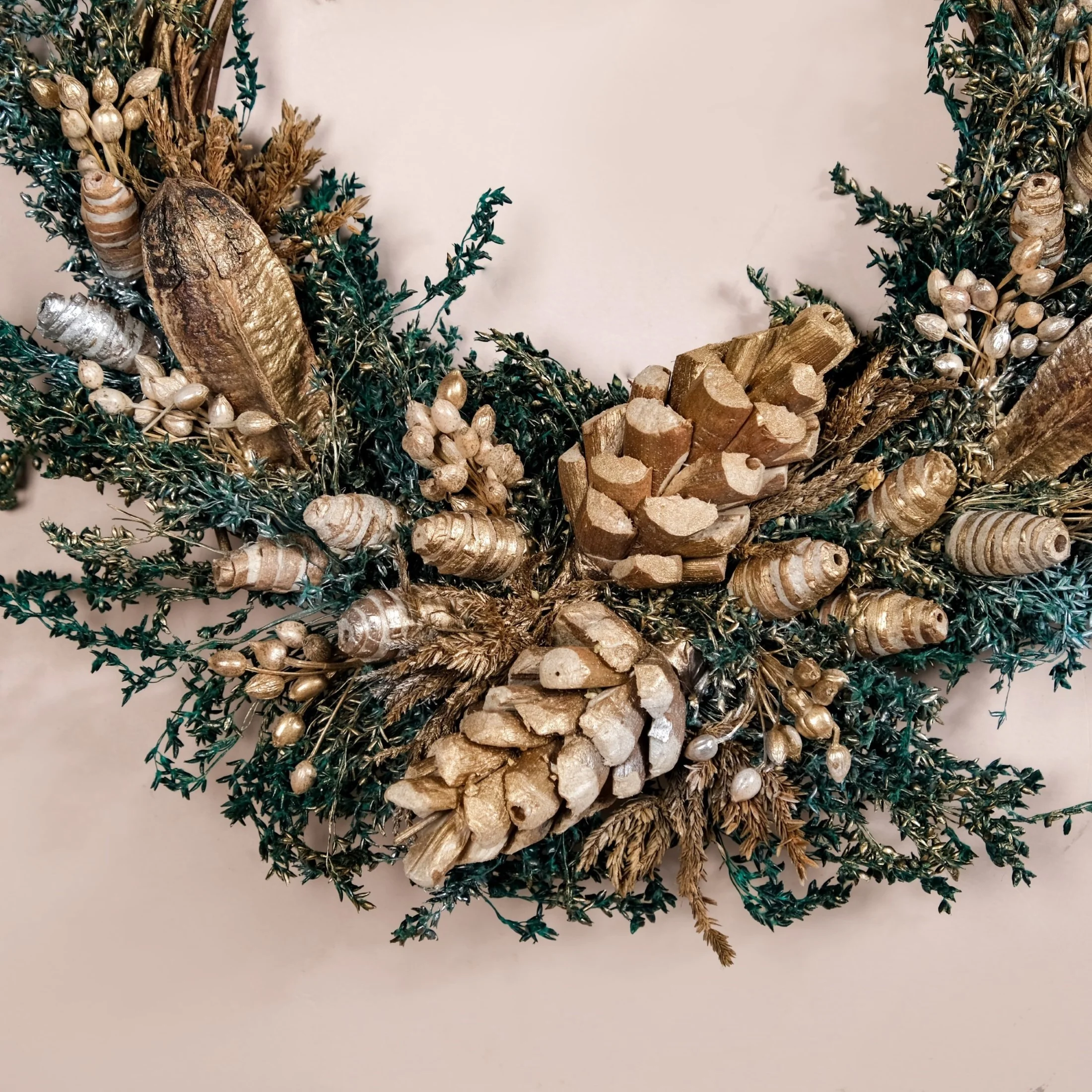 Bell Wreath With Natural Dried Flowers - Image 6
