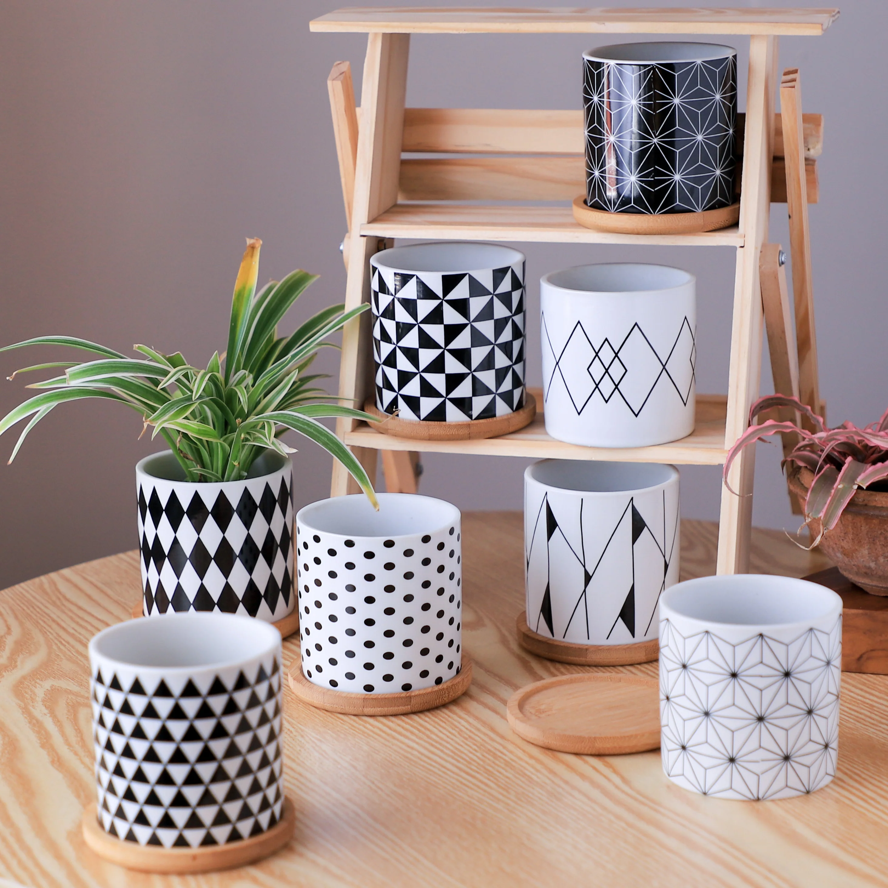 Black And White Planter - Image 3