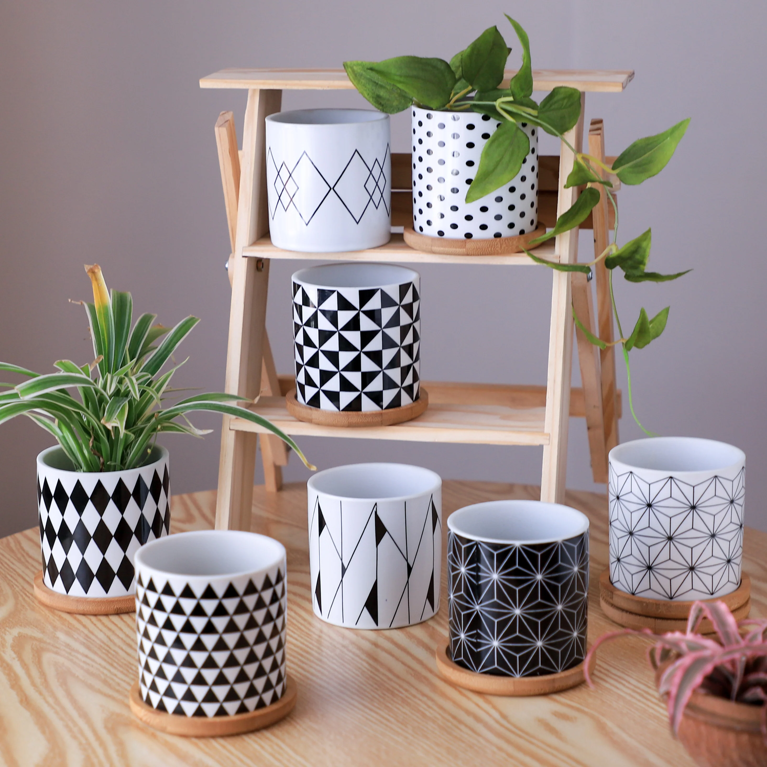 Black And White Planter - Image 6