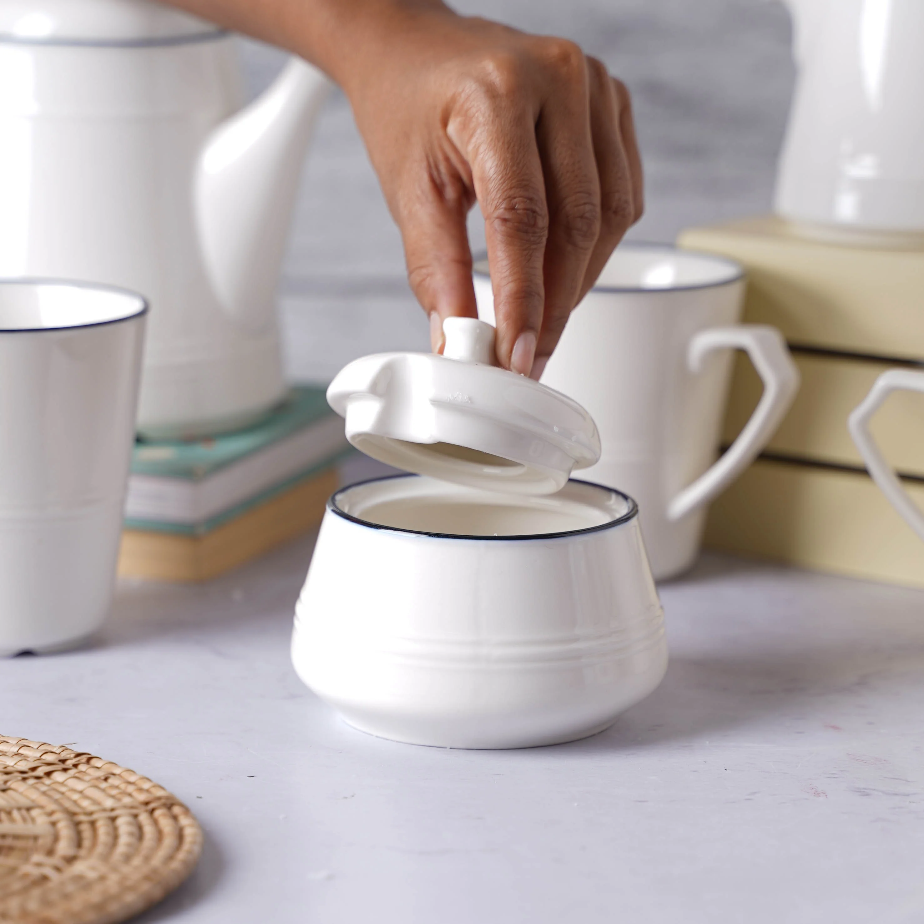Black and White Tea Set - Image 11
