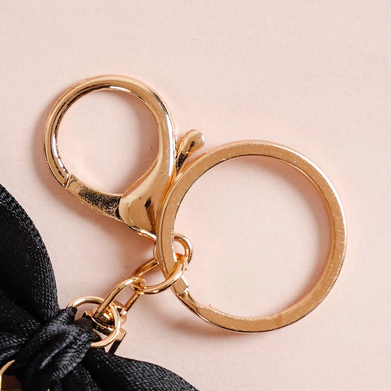 Black Beauty Bow Charm Keychain - Image 5