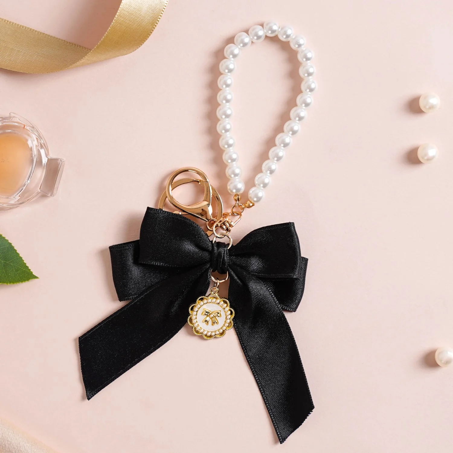 Black Beauty Bow Charm Keychain - Image 6