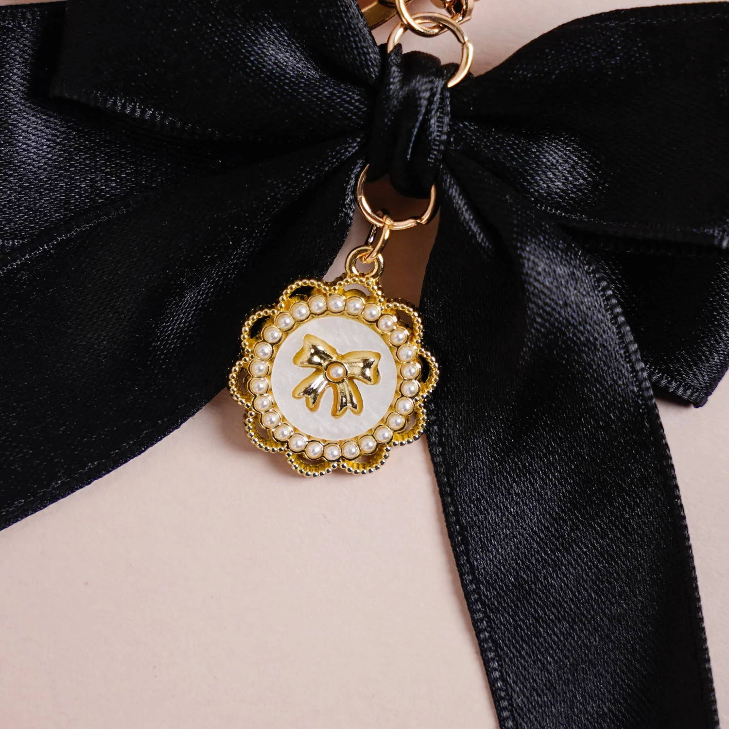 Black Beauty Bow Charm Keychain - Image 7