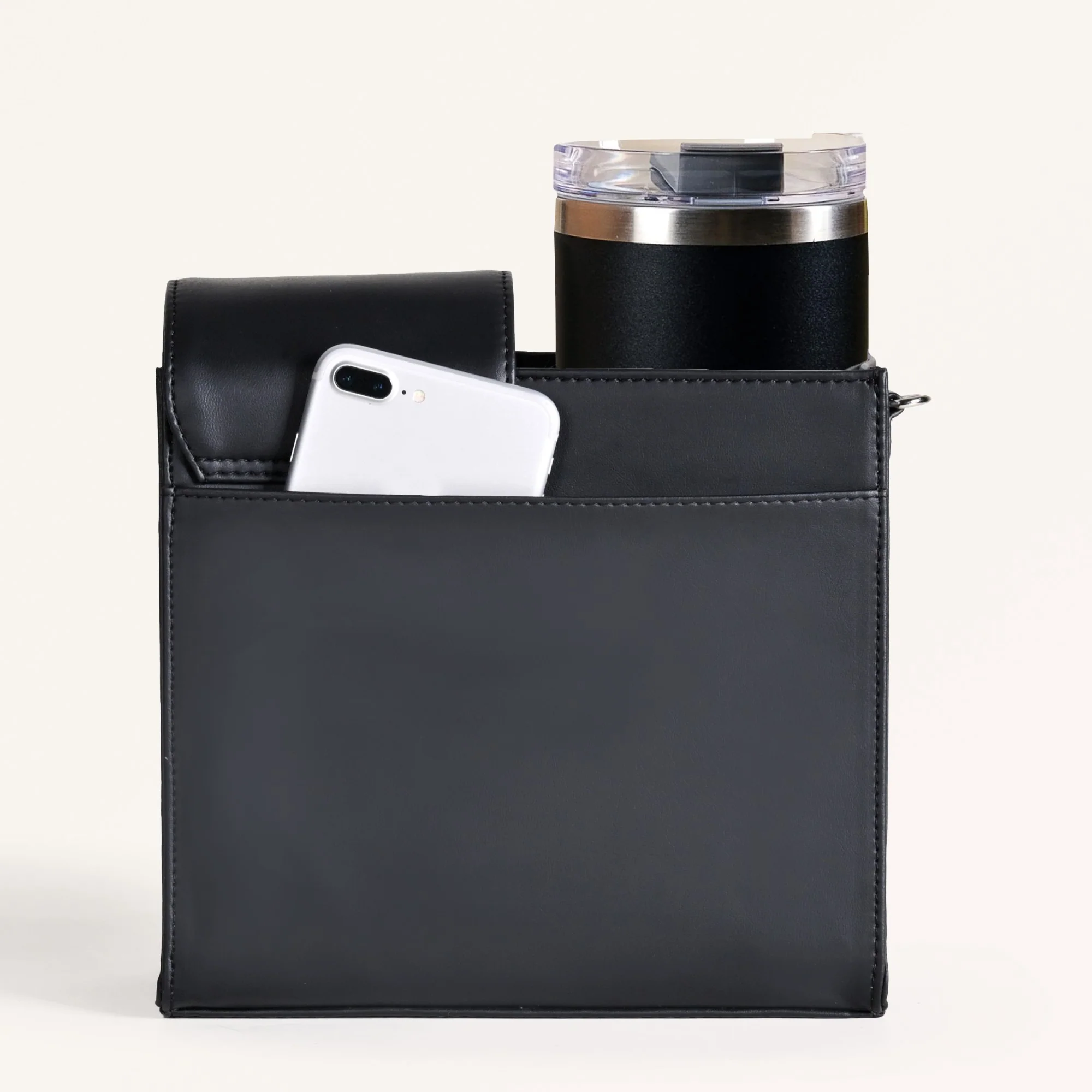 Black Crossbody Bag For Bottles - Image 10