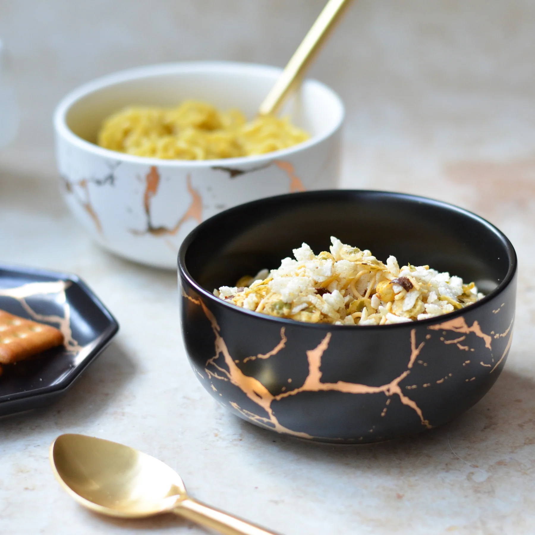 Black Marble Bowl 400 ml - Image 3