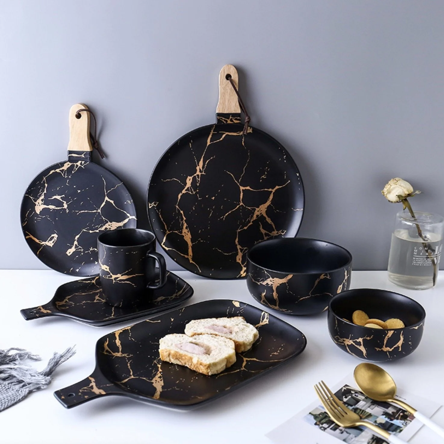 Black Marble Bowl 400 ml - Image 9