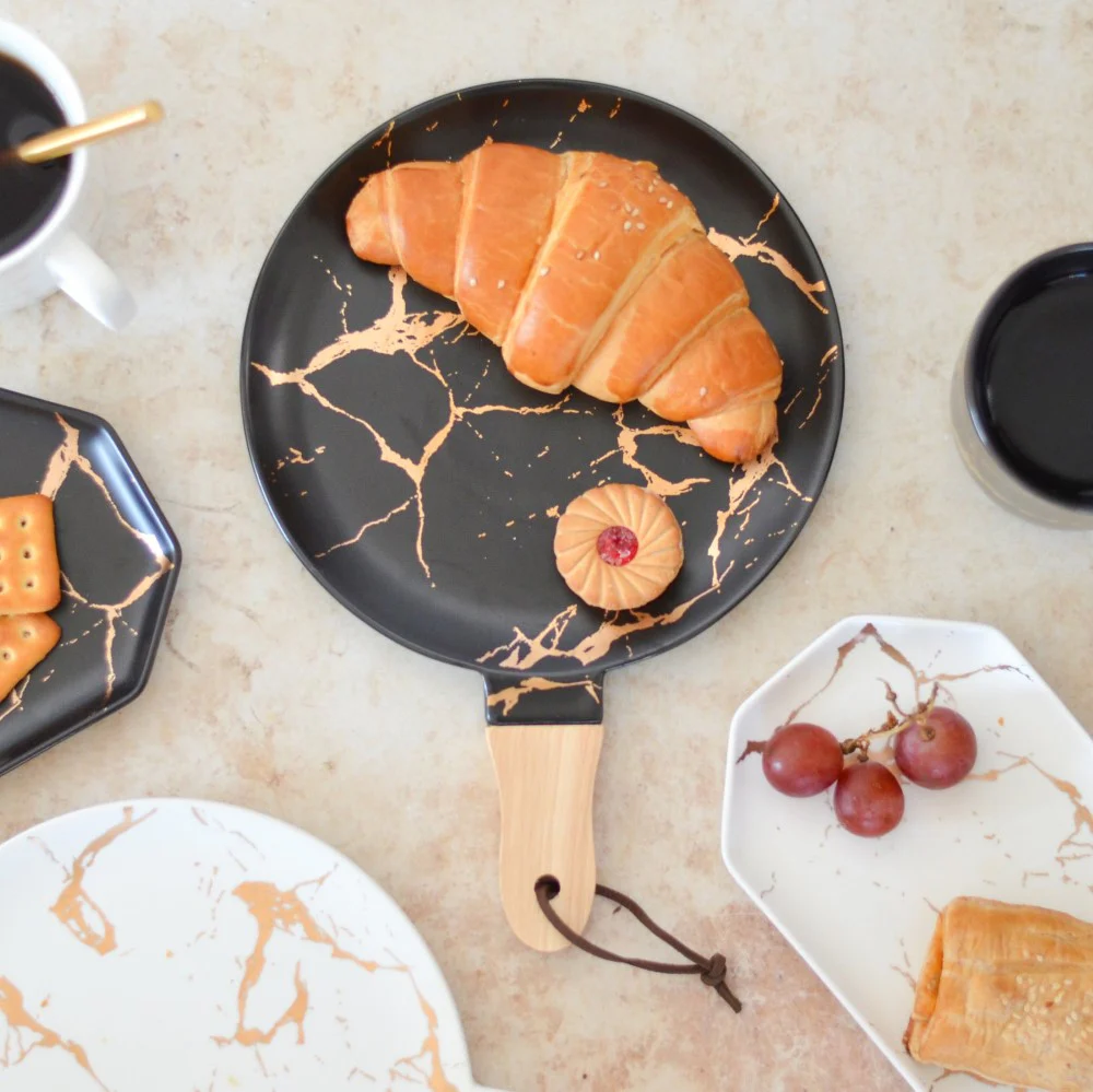 Black Marble Snack Plate - Image 3