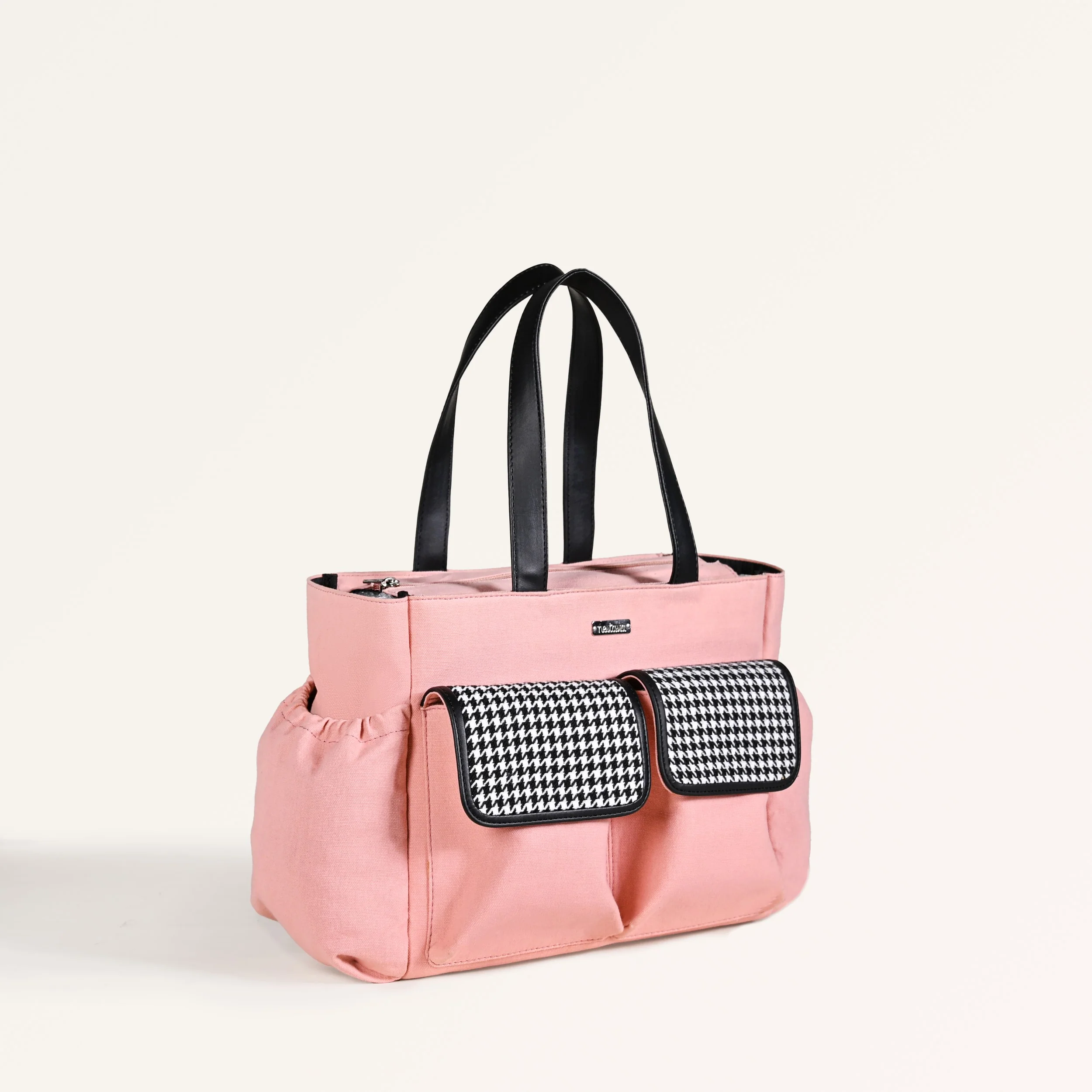 Black Pink Carry All Canvas Tote Bag - Image 2
