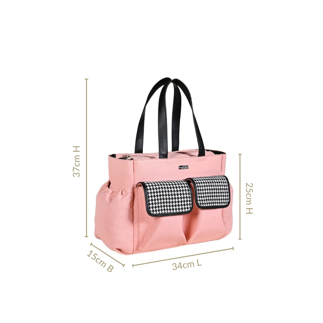 Black Pink Carry All Canvas Tote Bag - Image 4