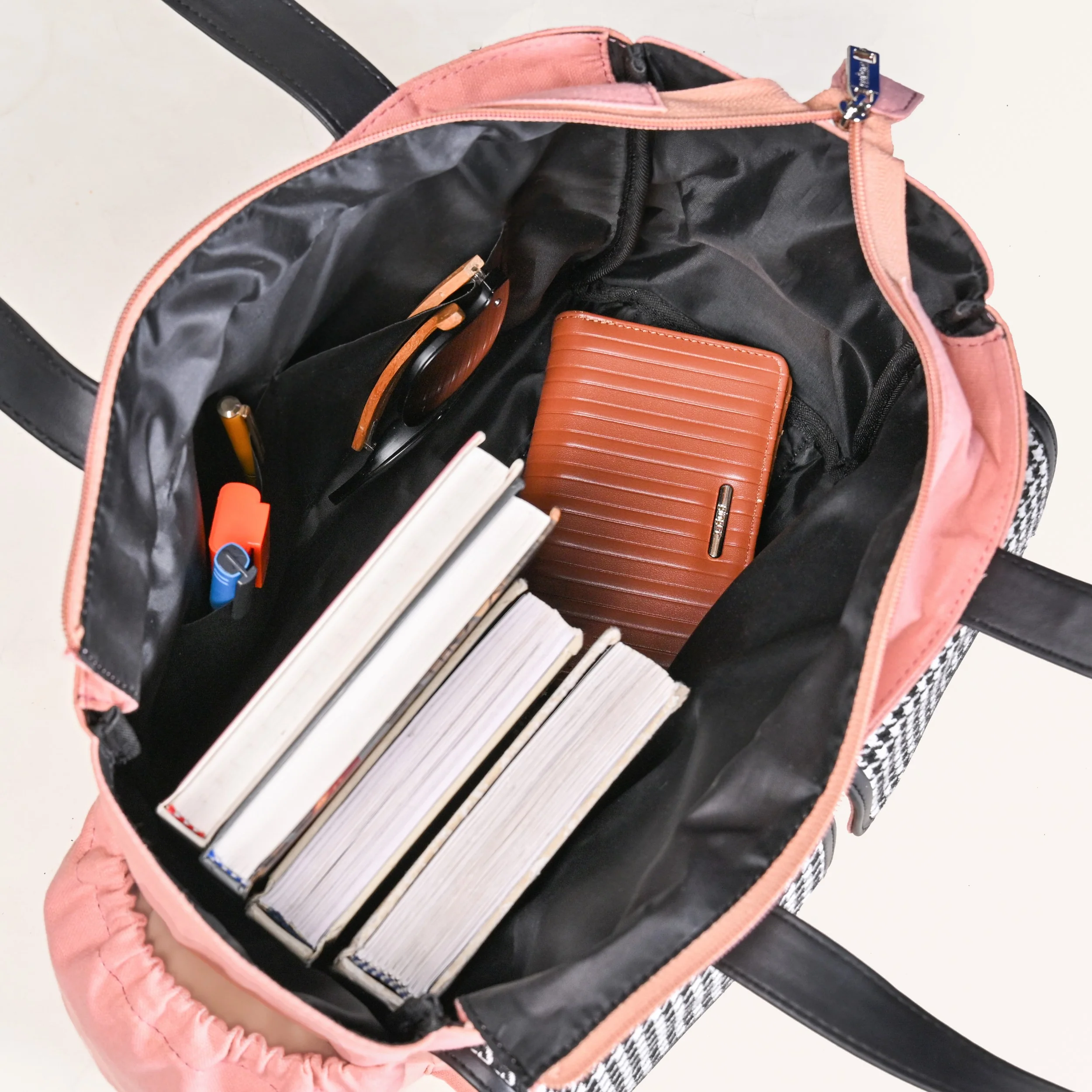 Black Pink Carry All Canvas Tote Bag - Image 7