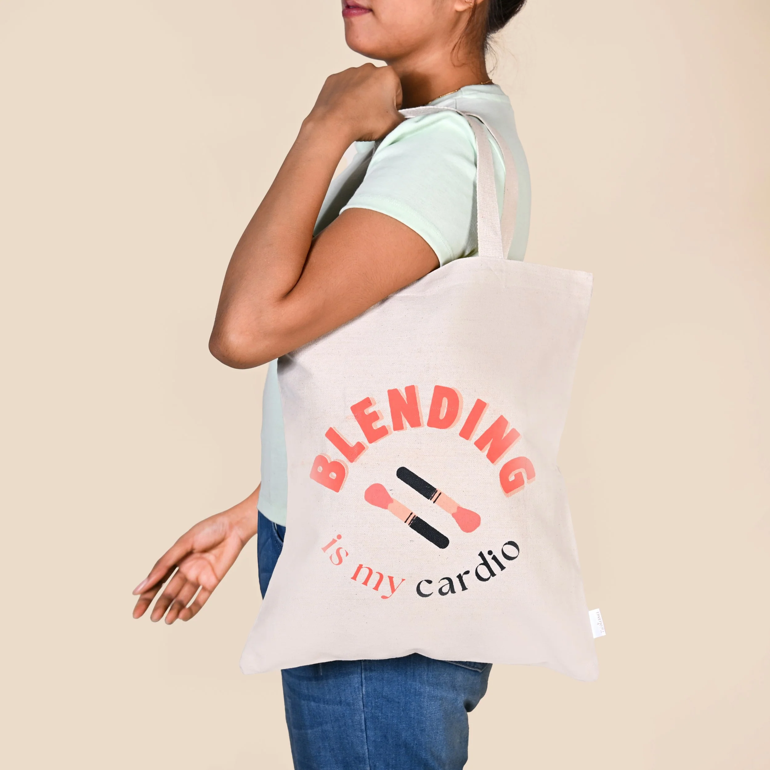 Blend And Contour Canvas Tote Bag For Women Set Of 2 - Image 2