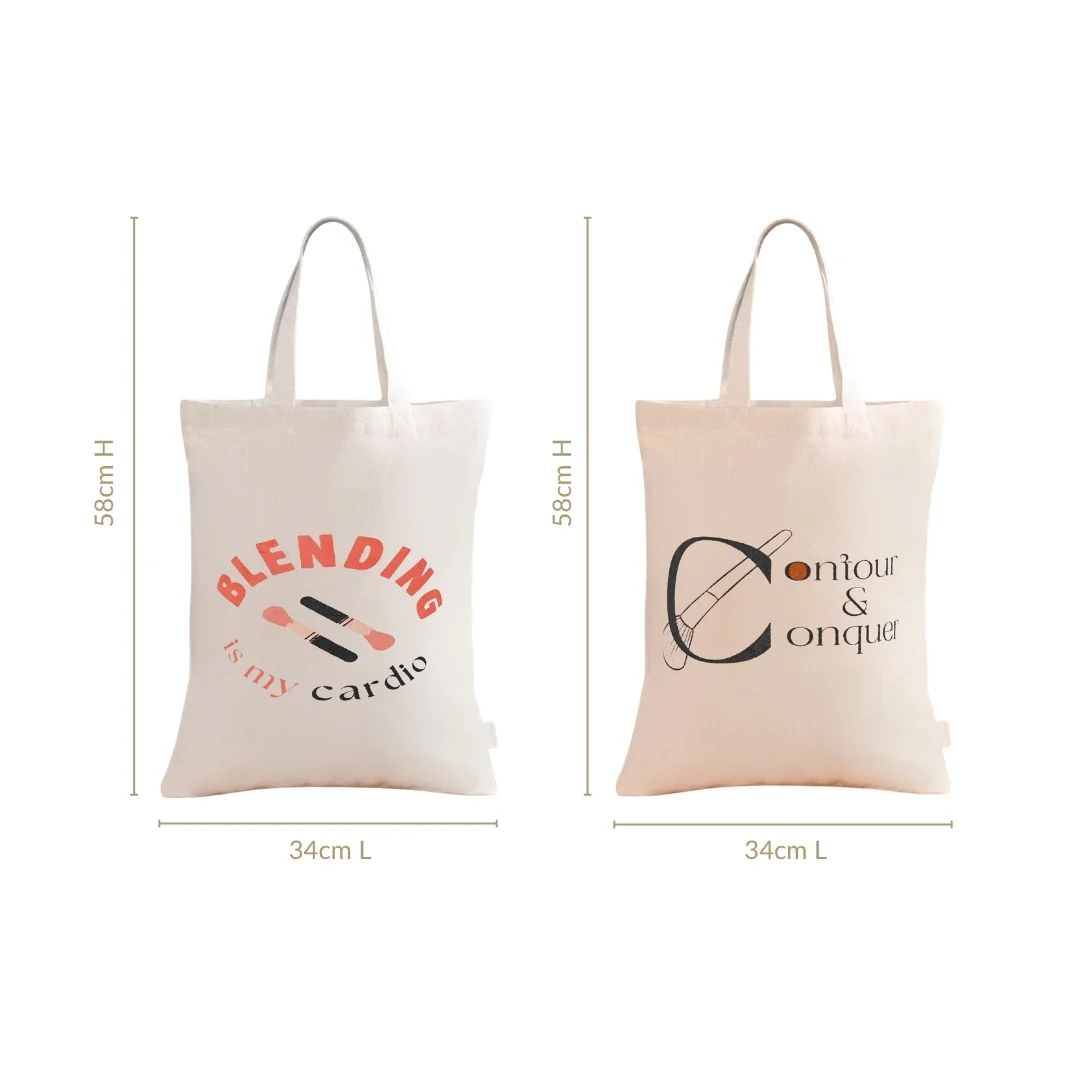 Blend And Contour Canvas Tote Bag For Women Set Of 2 - Image 4