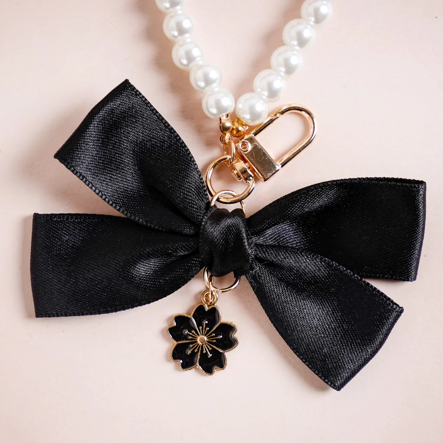 Blooming Bow Keychain With Pearl Dangler - Image 5