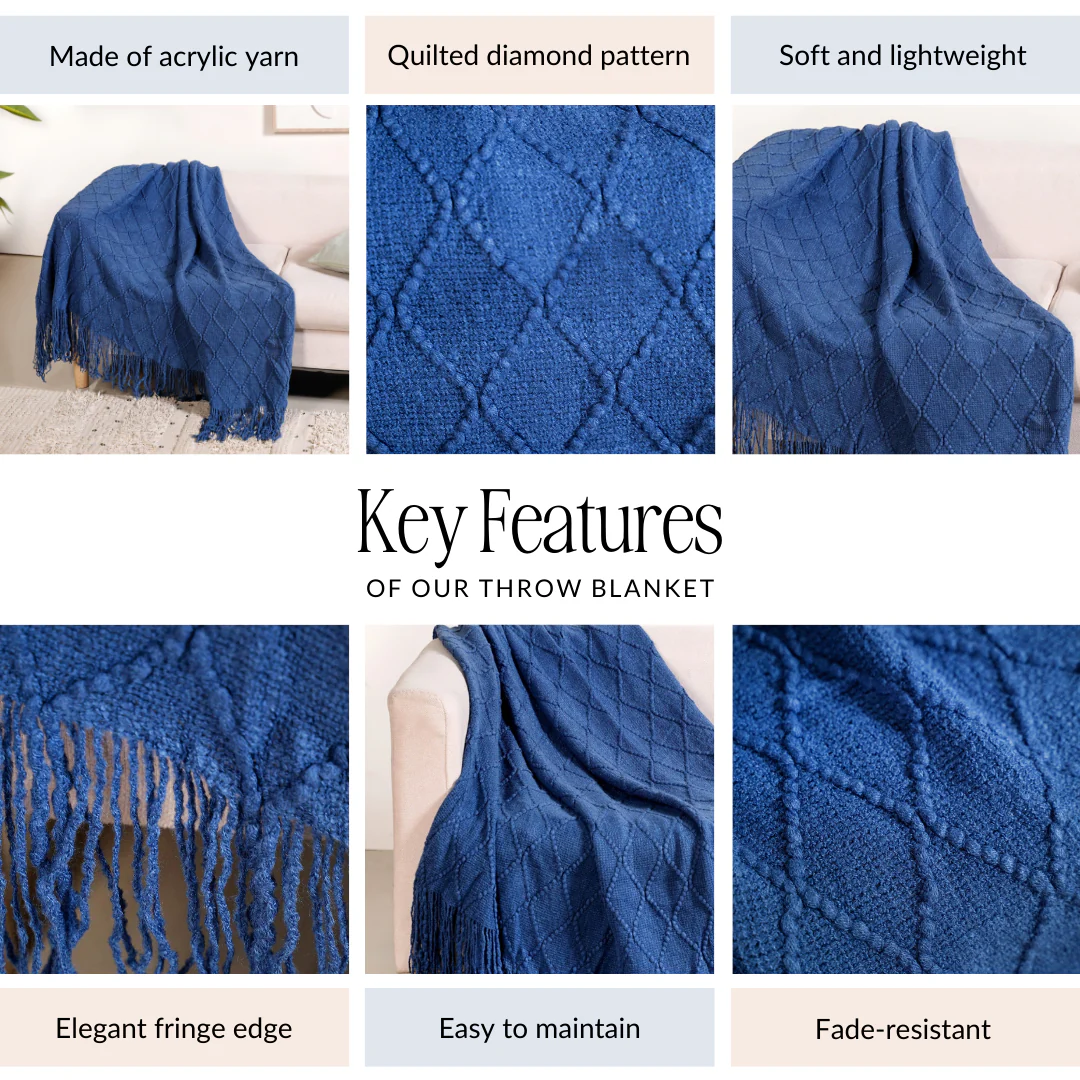 Blue Hue Couch Throw - Image 3