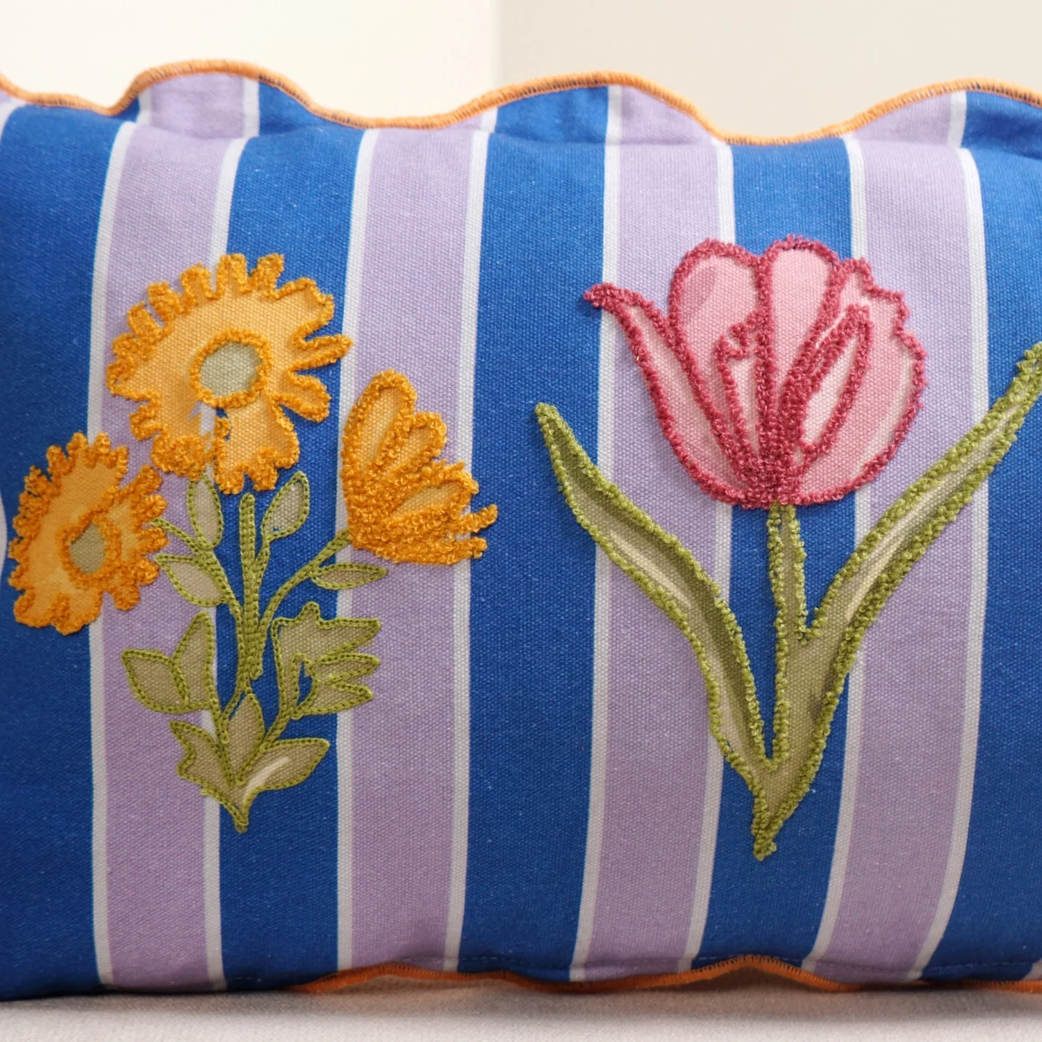 Bloom Era Striped Cotton Cushion Cover 50x30cm - Image 6