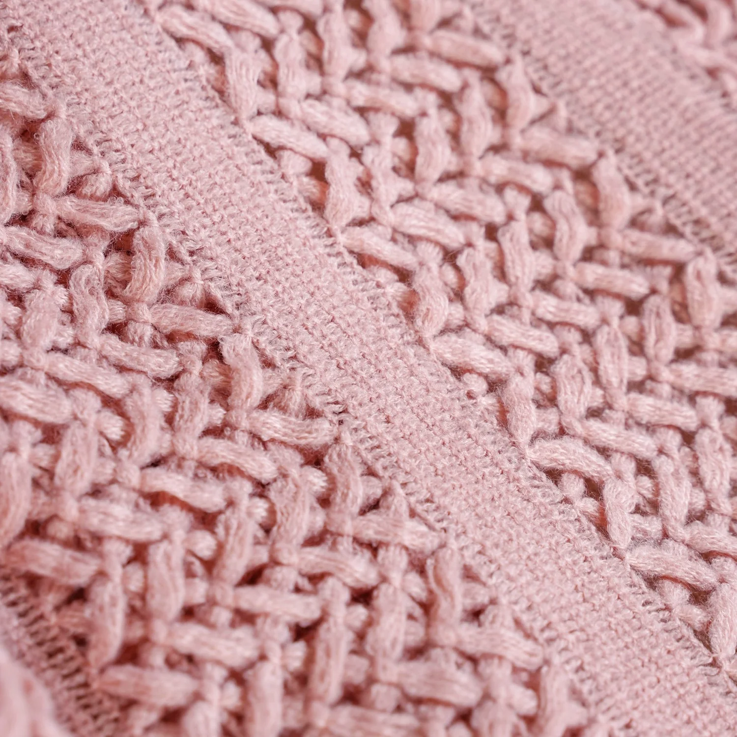 Blush Pink Feather Soft Throw Blanket - Image 2