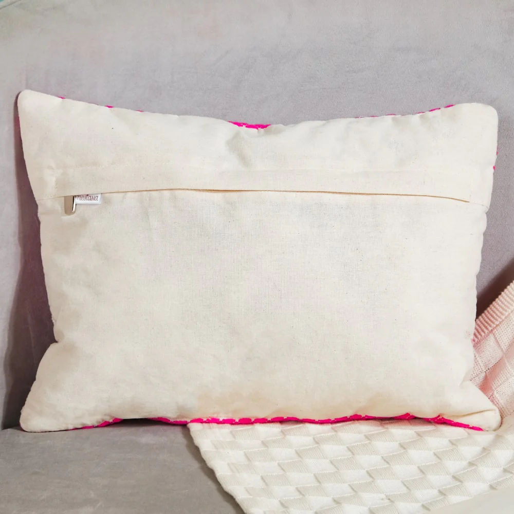 Boho Colour Pop Cushion Cover And Runner Pink Set Of 3 - Image 11