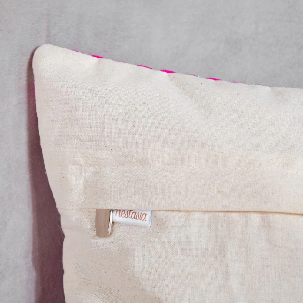 Boho Colour Pop Cushion Cover And Runner Pink Set Of 3 - Image 12