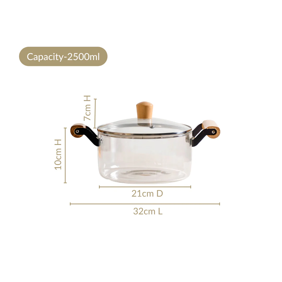 Borosilicate Glass Simmer Pot 2500ml - Image 4