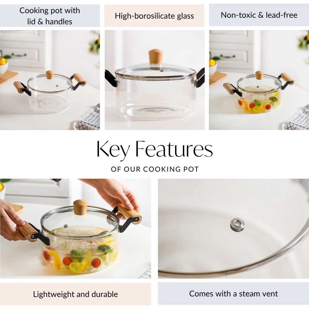 Borosilicate Glass Simmer Pot 2500ml - Image 5