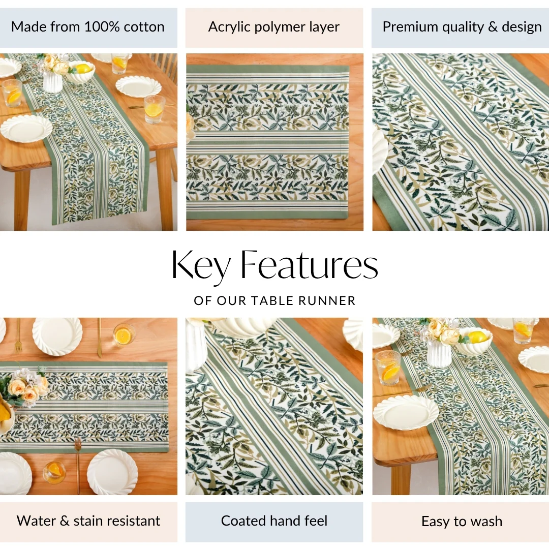 Botanica Cotton 8 Seater Runner 264x35cm - Image 5
