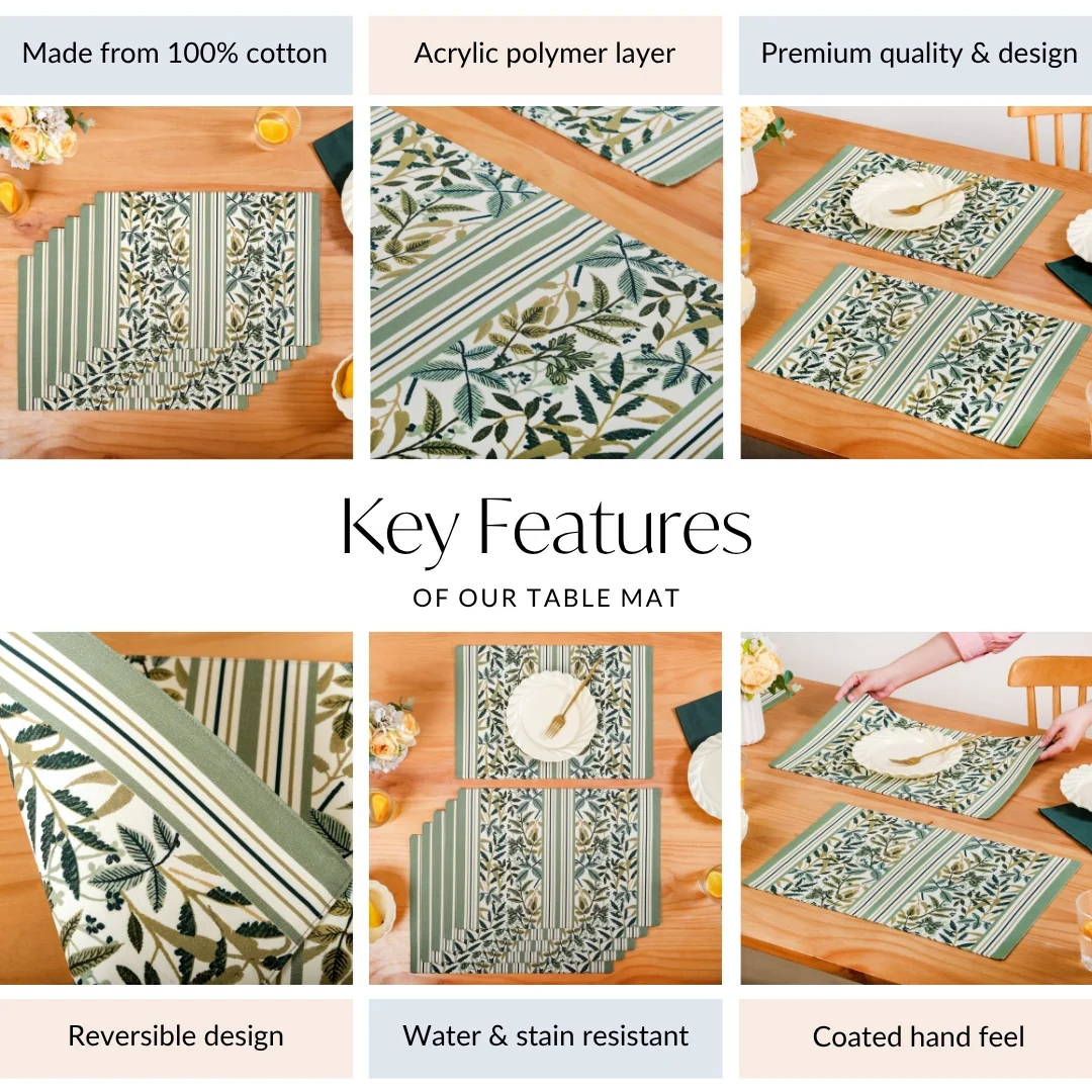 Botanica Water Resistant Placemat Set Of 6 - Image 5