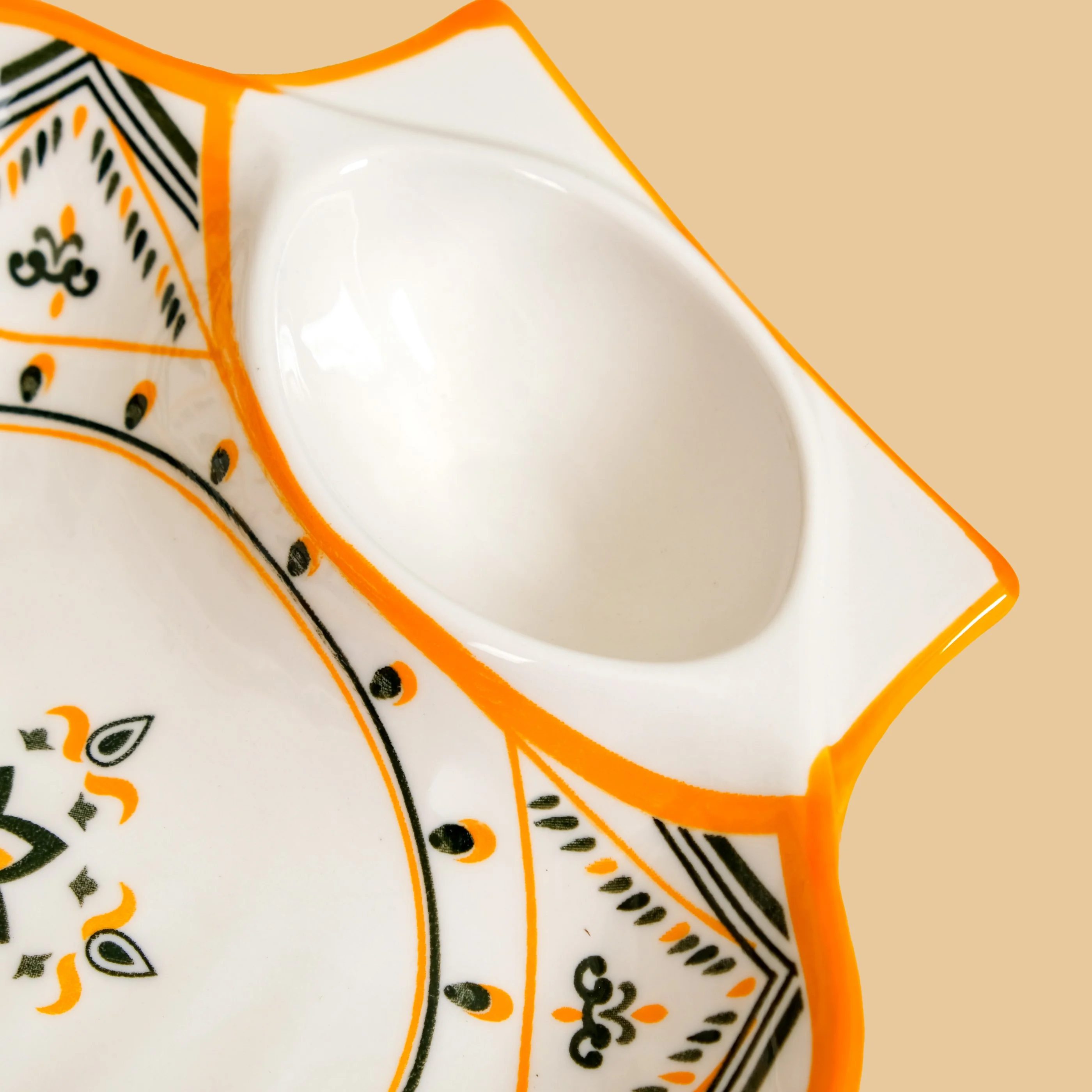 Bright Bloom Ceramic Section Plate Set Of 2 - Image 6