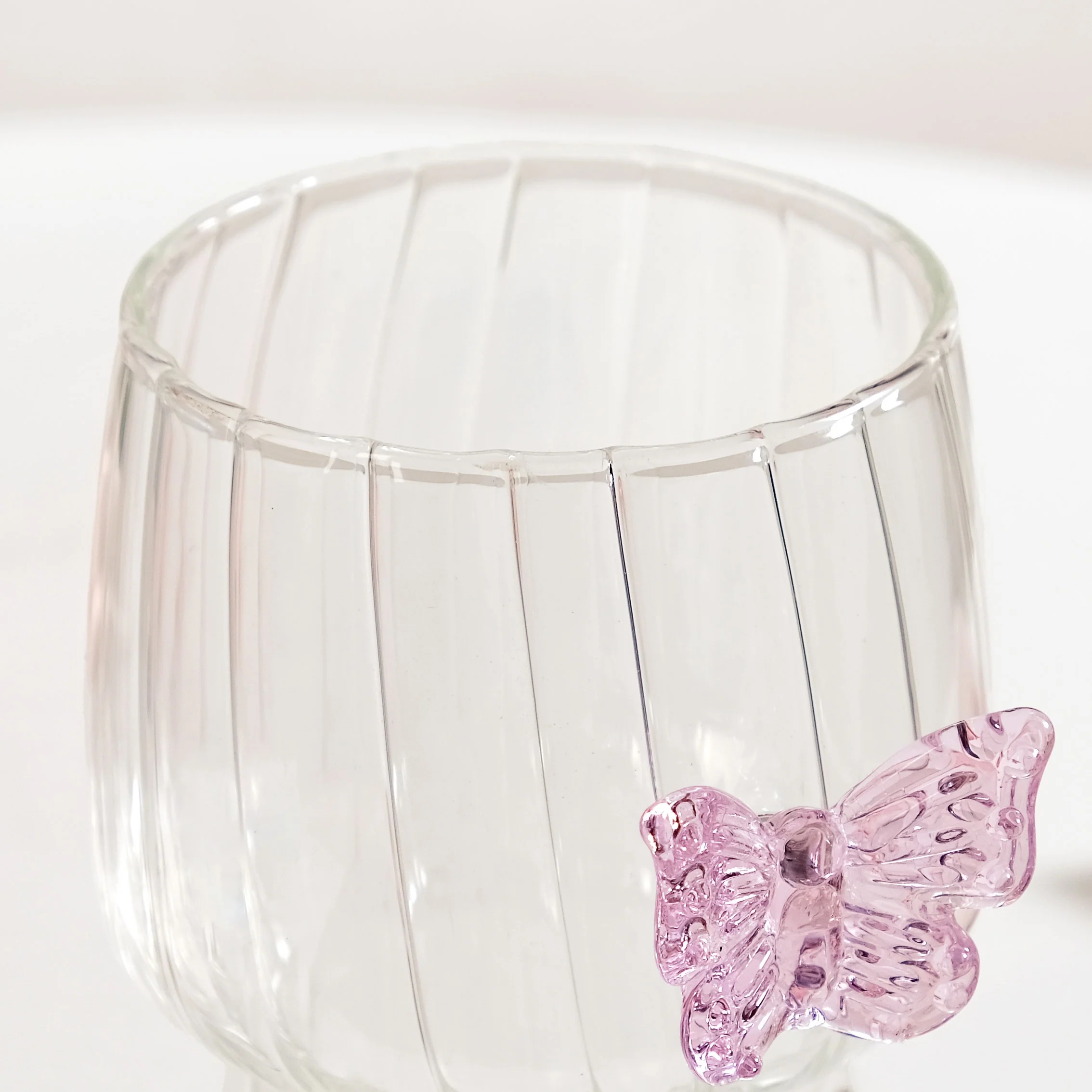 Butterfly Flutter Borosilicate Tumbler With Straw Set Of 2 500ml - Image 8