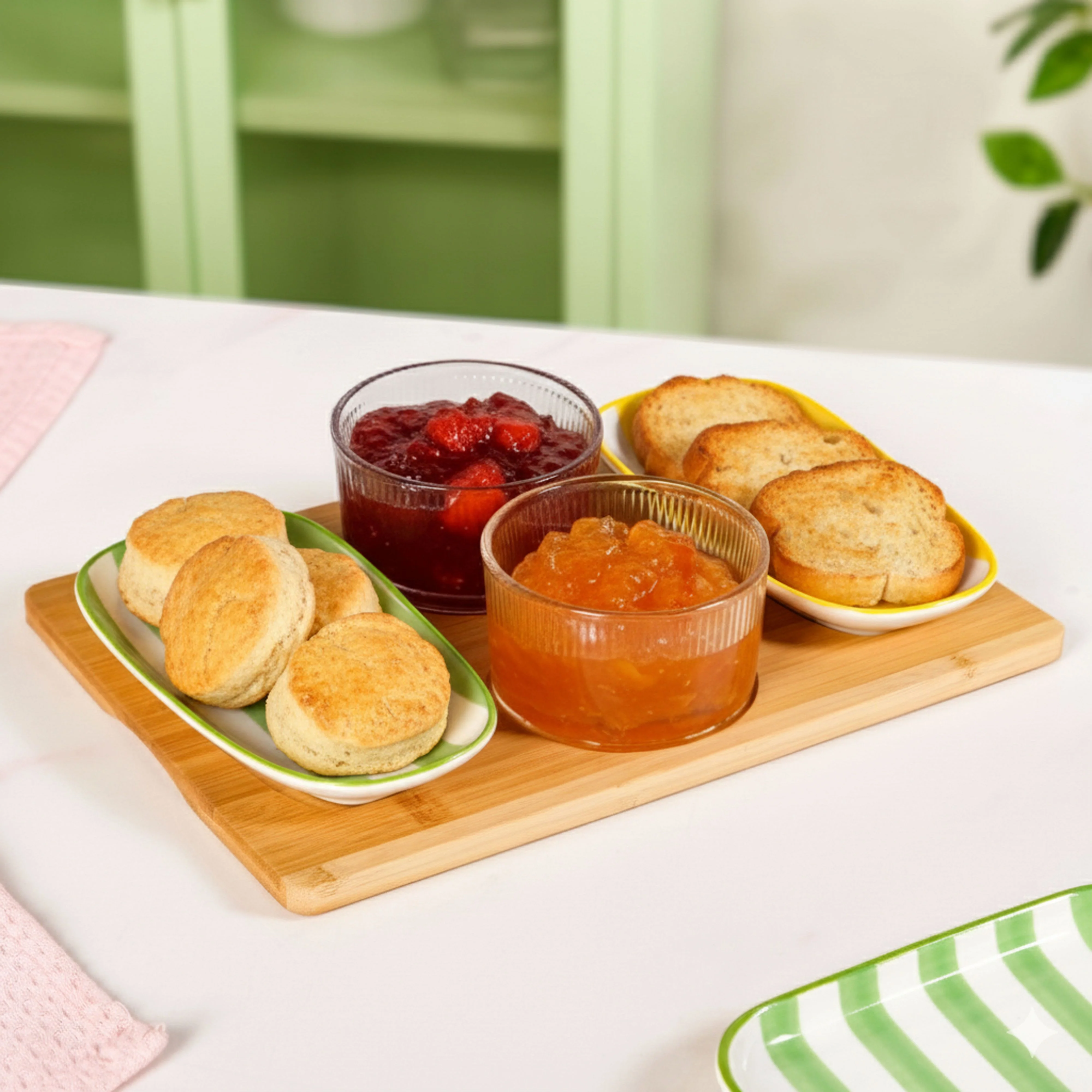 Carnival Stripe Serving Platter Set Of 5 - Image 10