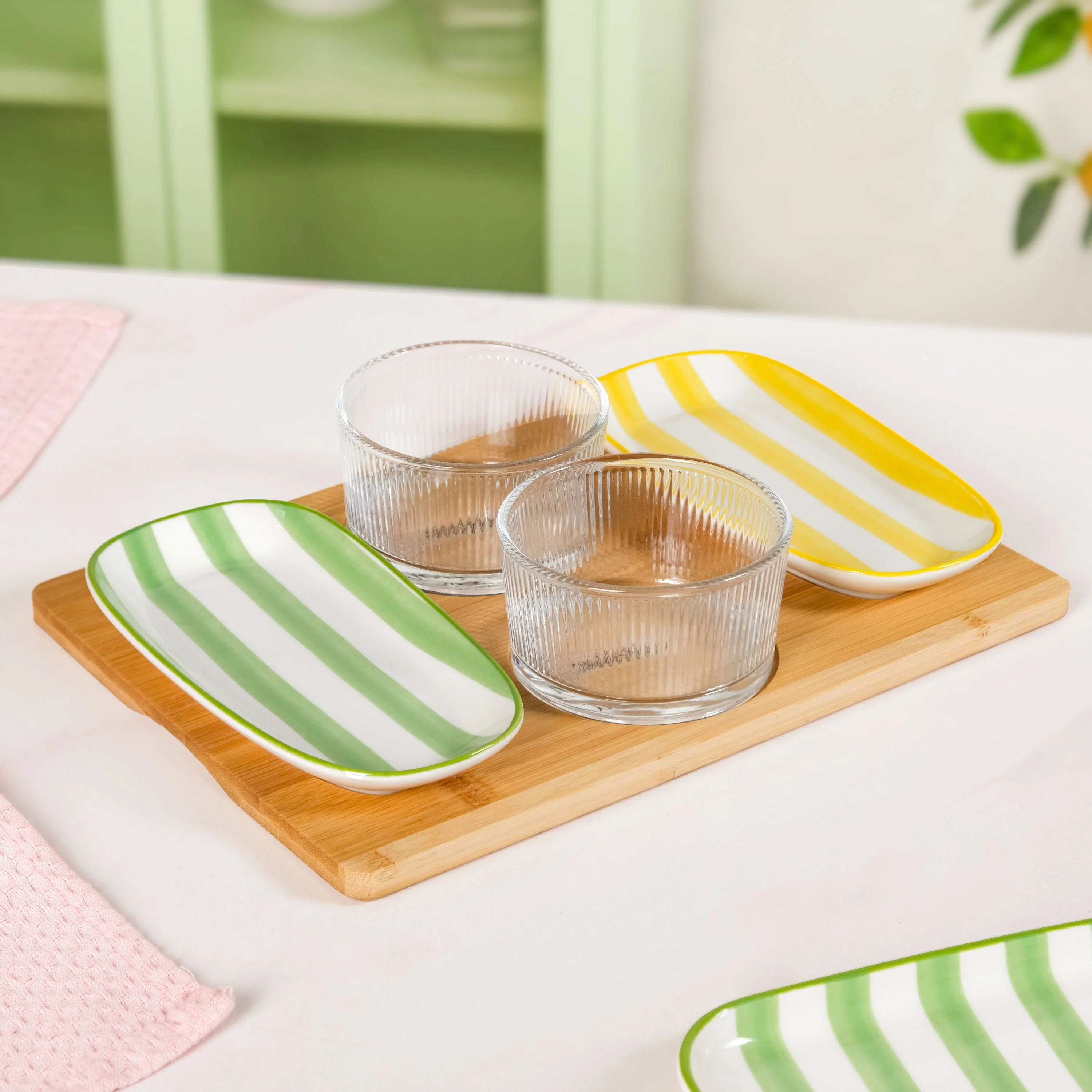 Carnival Stripe Serving Platter Set Of 5 - Image 2