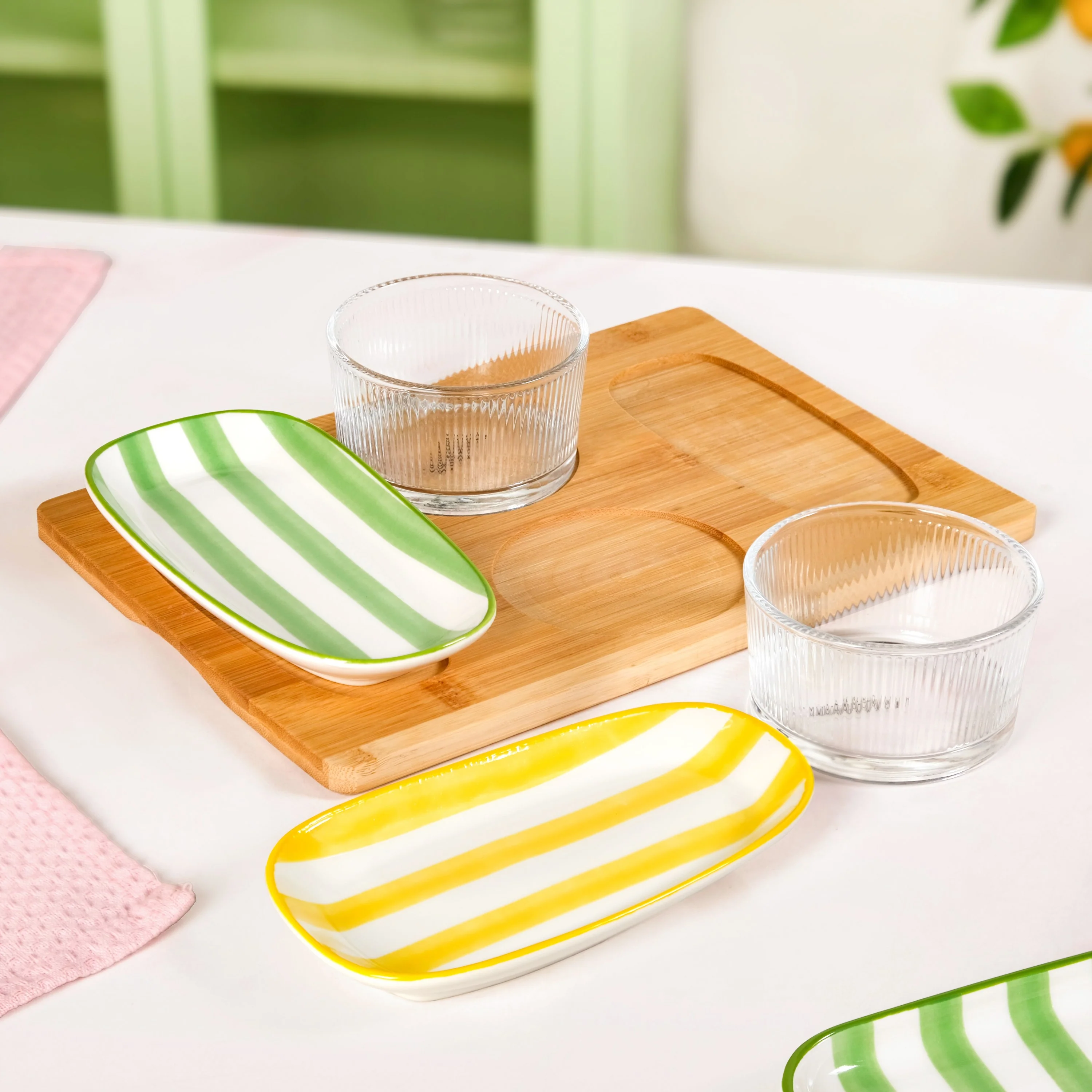 Carnival Stripe Serving Platter Set Of 5 - Image 8