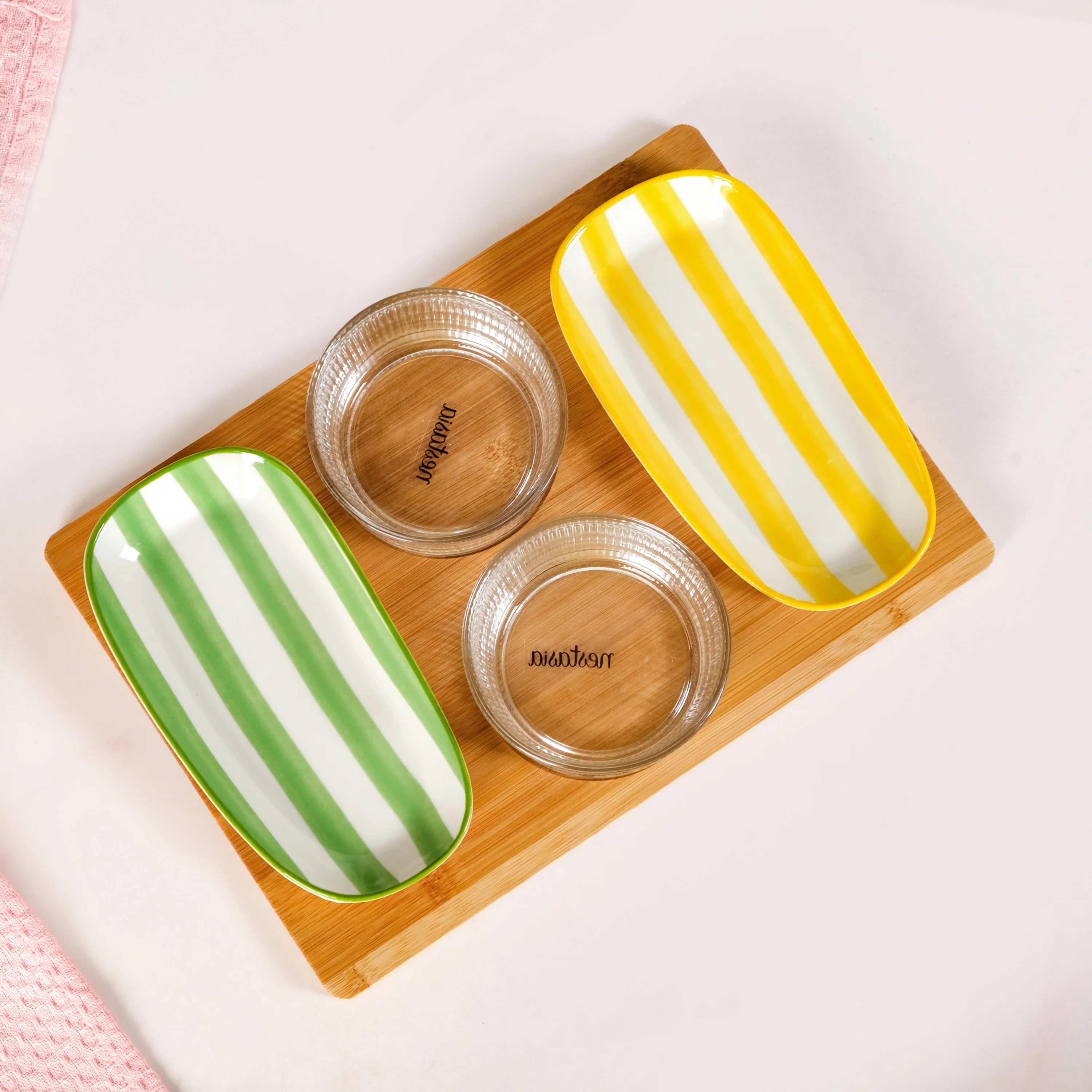 Carnival Stripe Serving Platter Set Of 5 - Image 9
